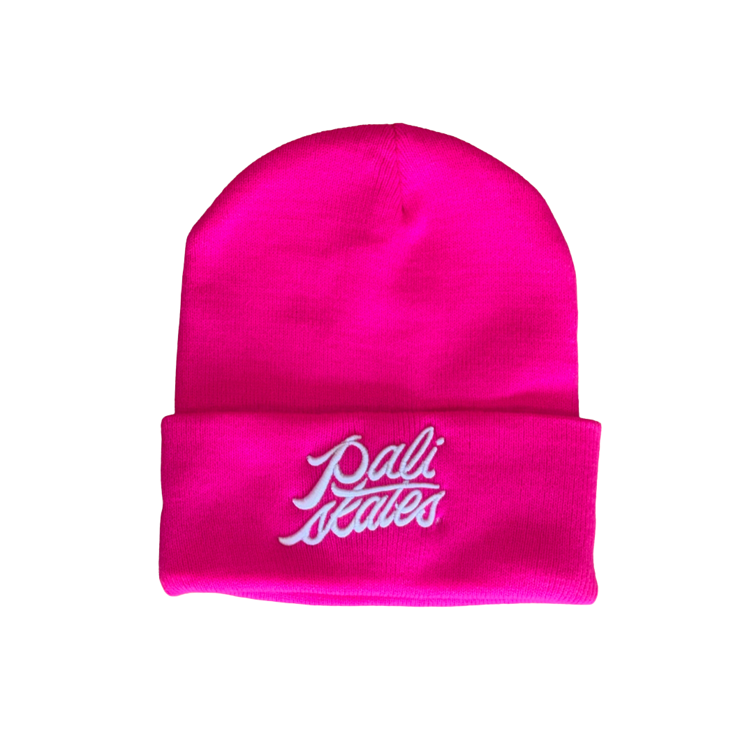 Paliskates Script Pink Beanie