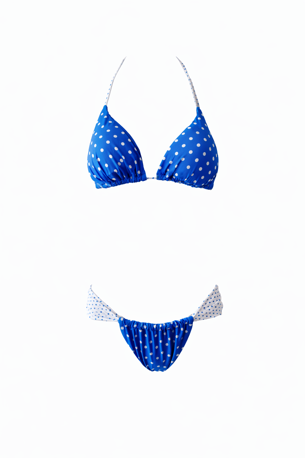 Blue Polka Dot Bikini Set