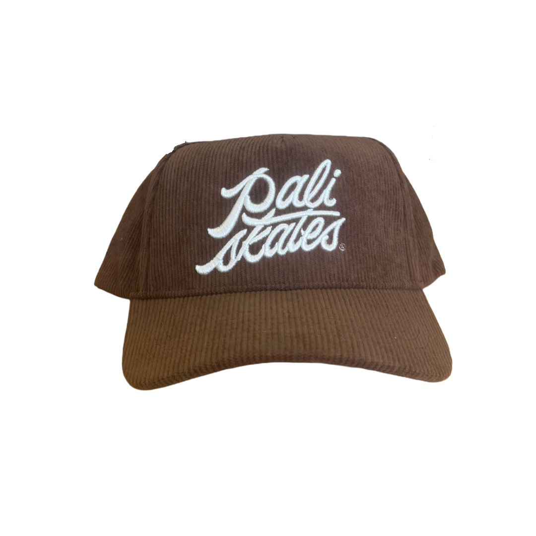 Paliskates Script Brown Cord Snapback Hat