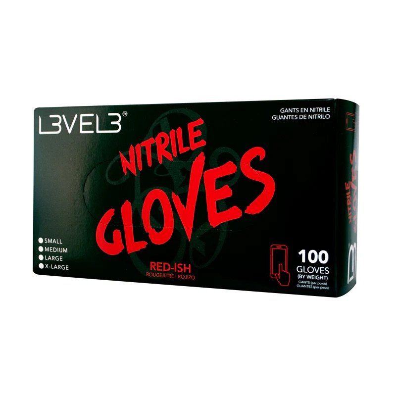 L3VEL3 NITRILE GLOVE RED