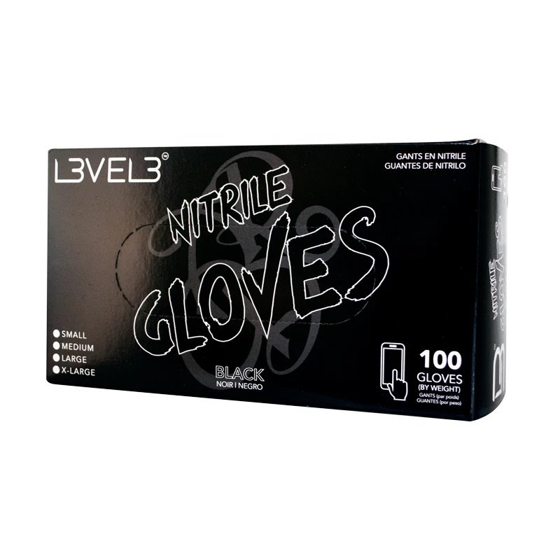 L3VEL3 NITRILE GLOVE BLACK