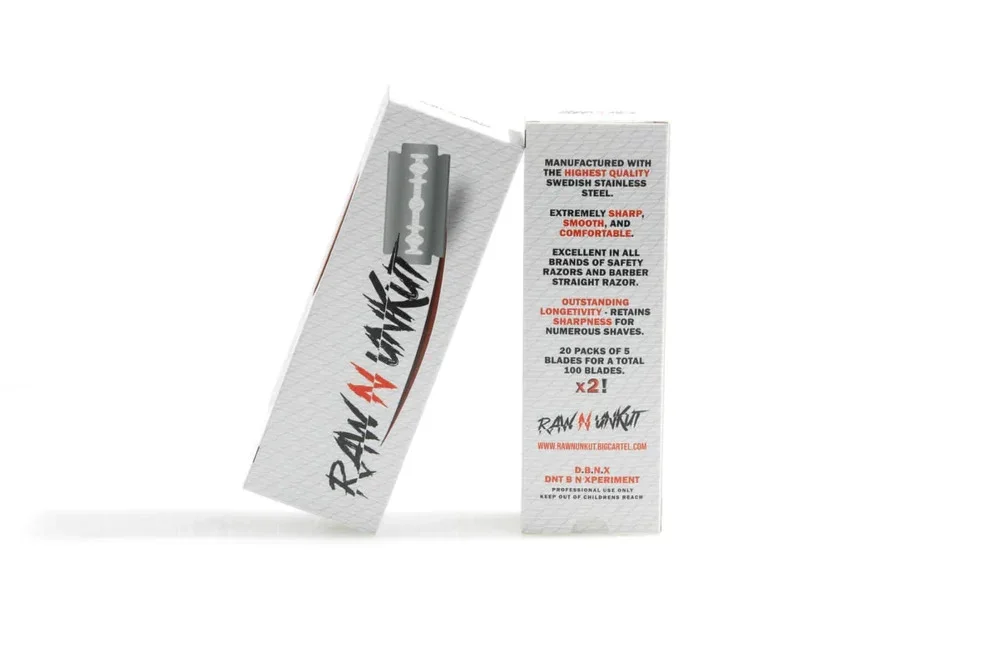 raw n unkut double edge blades