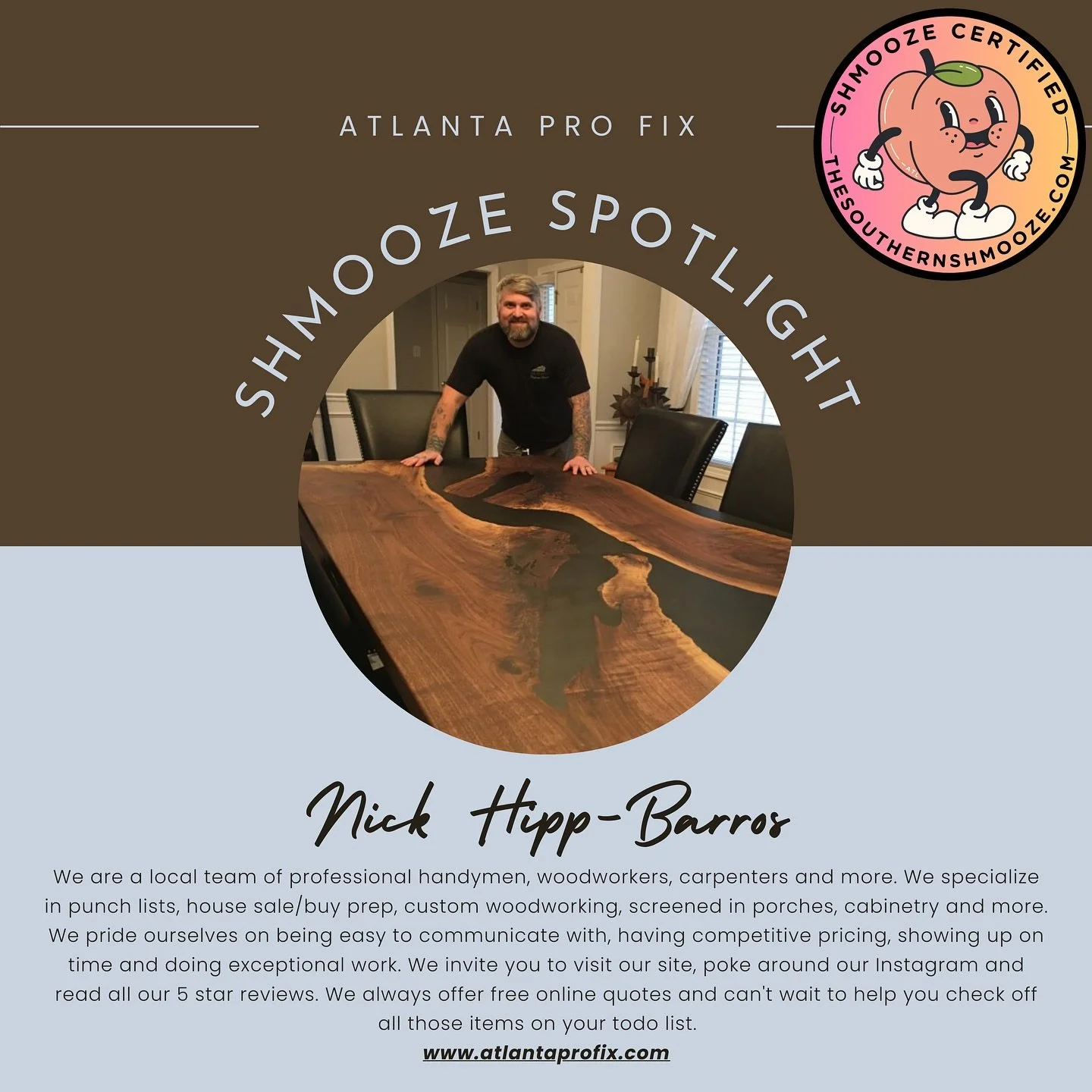 Keeping the rollouts going in our 100 businesses in 100 days feature! Today’s comes from Atlanta Pro Fix.
Atlanta ProFix is your go-to home repair & improvement team based right here in Atlanta. From kitchens to bathrooms, interiors to ext