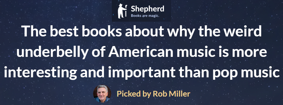 The best books about why the weird underbelly of American music is more interesting and important than pop music - picked by Rob Miller