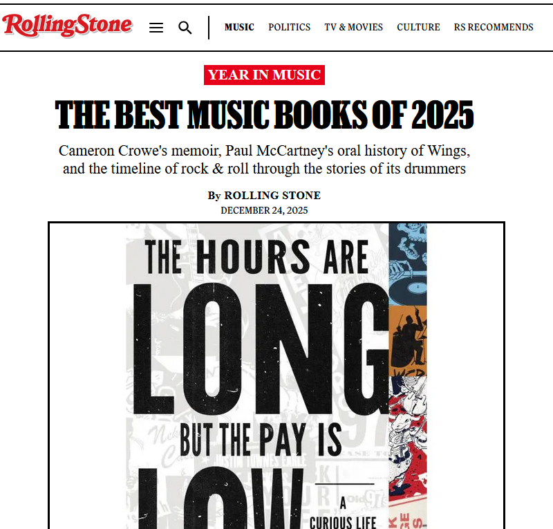 Rolling Stone Best Music Books of 2025