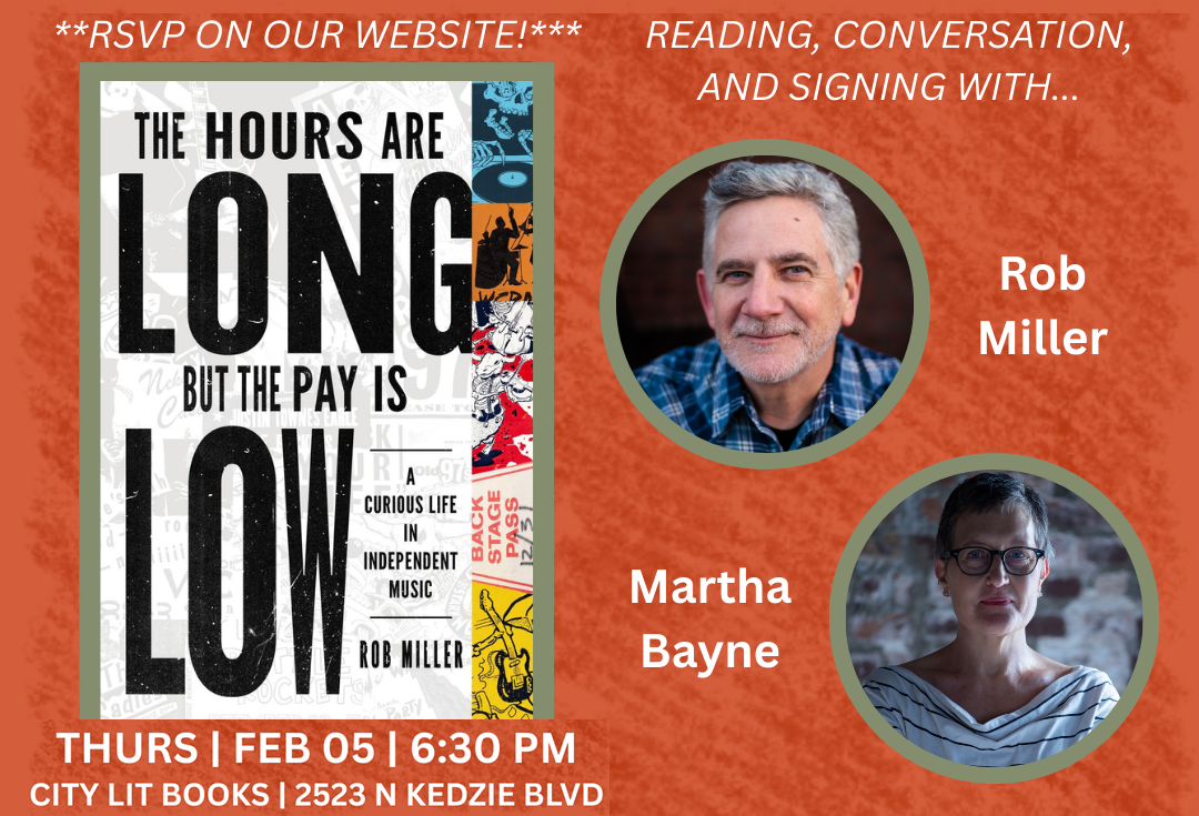 Rob Miller with Martha Bayne at City Lit Books