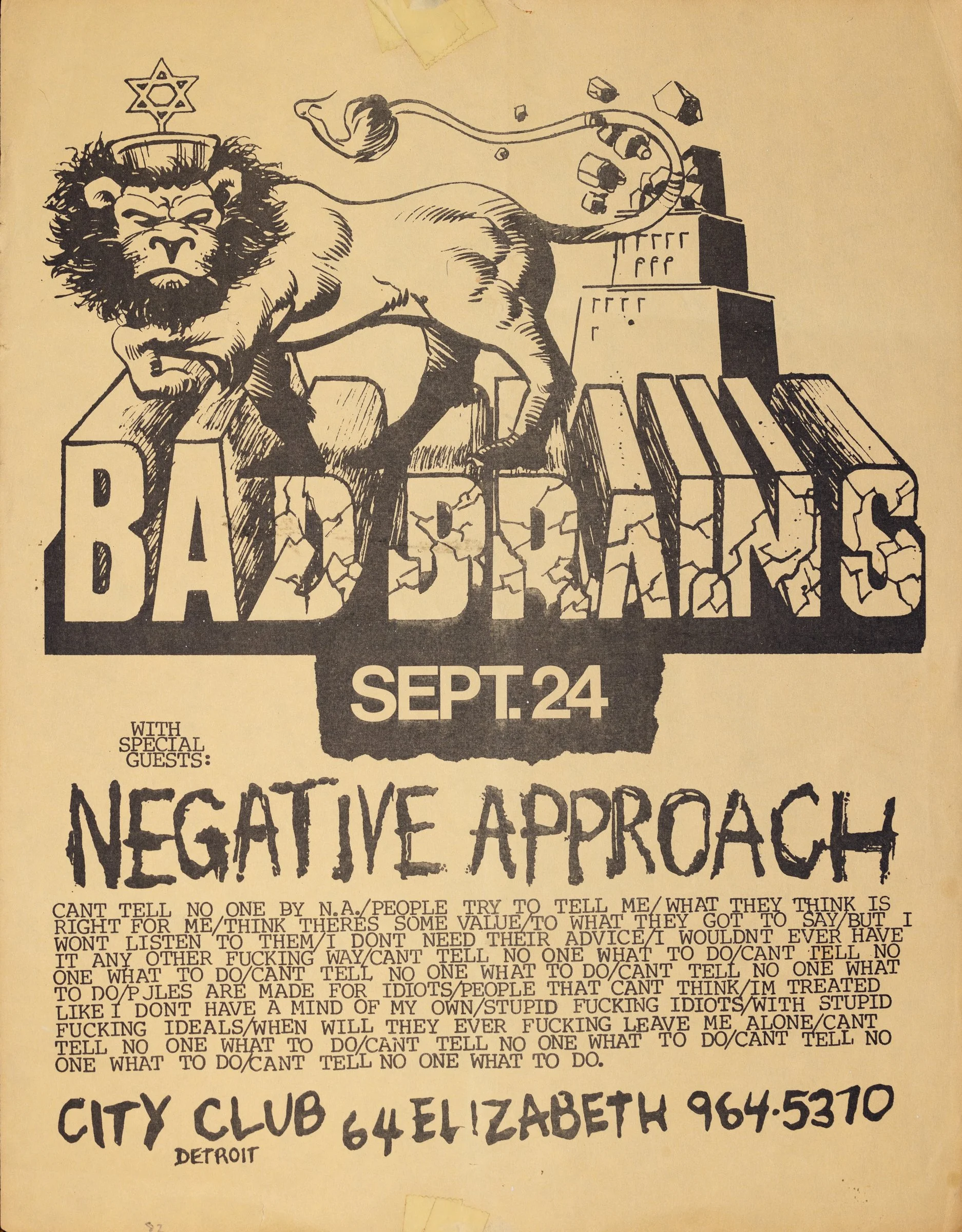 Bad Brains Flyer