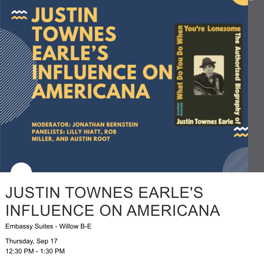 JUSTIN TOWNES EARLE panel discussion at Americanafest