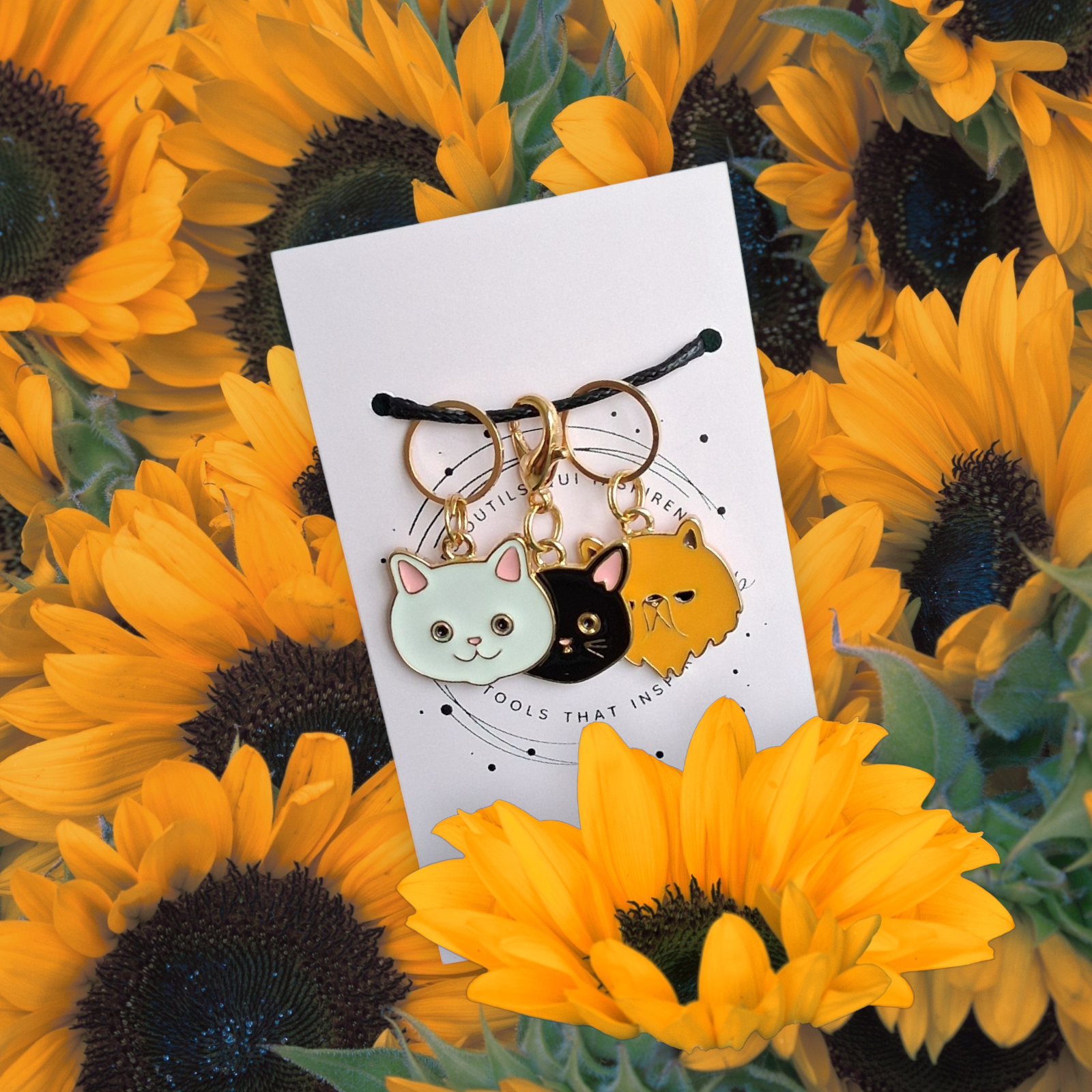 Marqueurs de mailles chats adorables