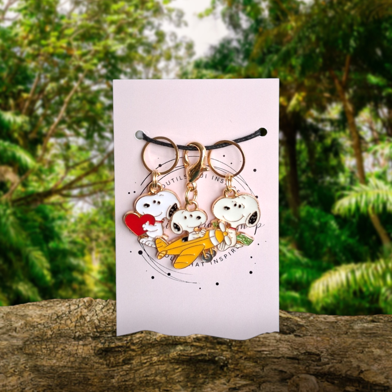 Marqueurs de mailles Snoopy s'envole