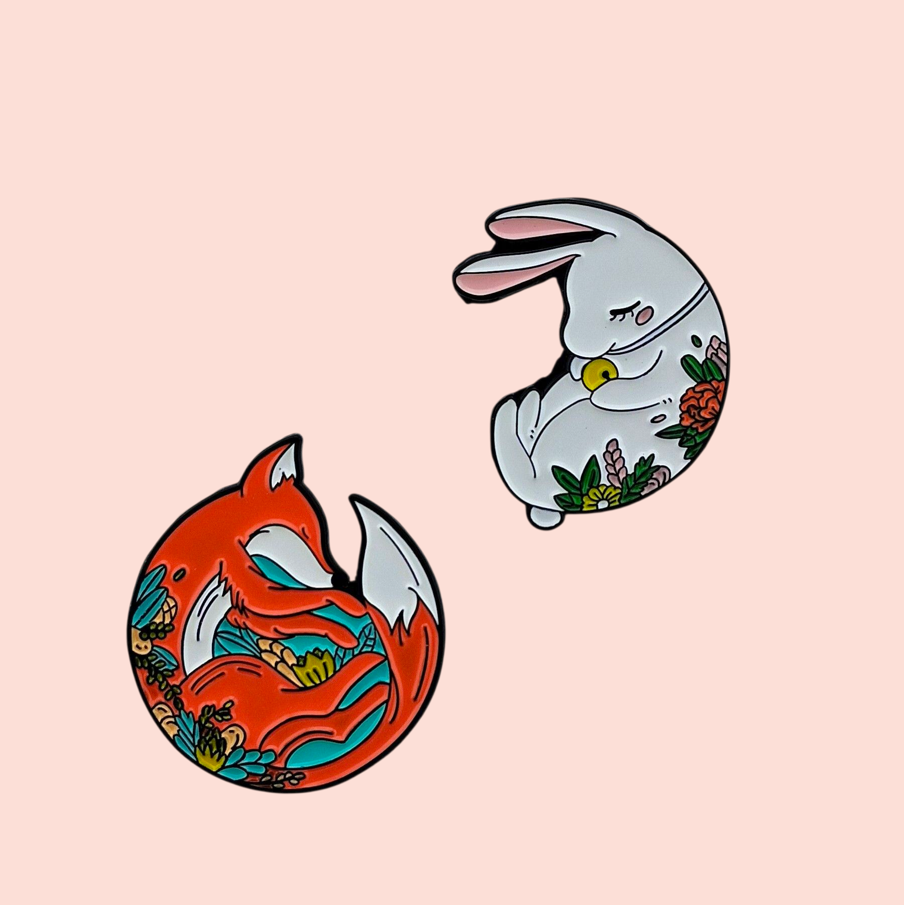 Aimant à aiguilles renard lapin fox rabbit needle minder