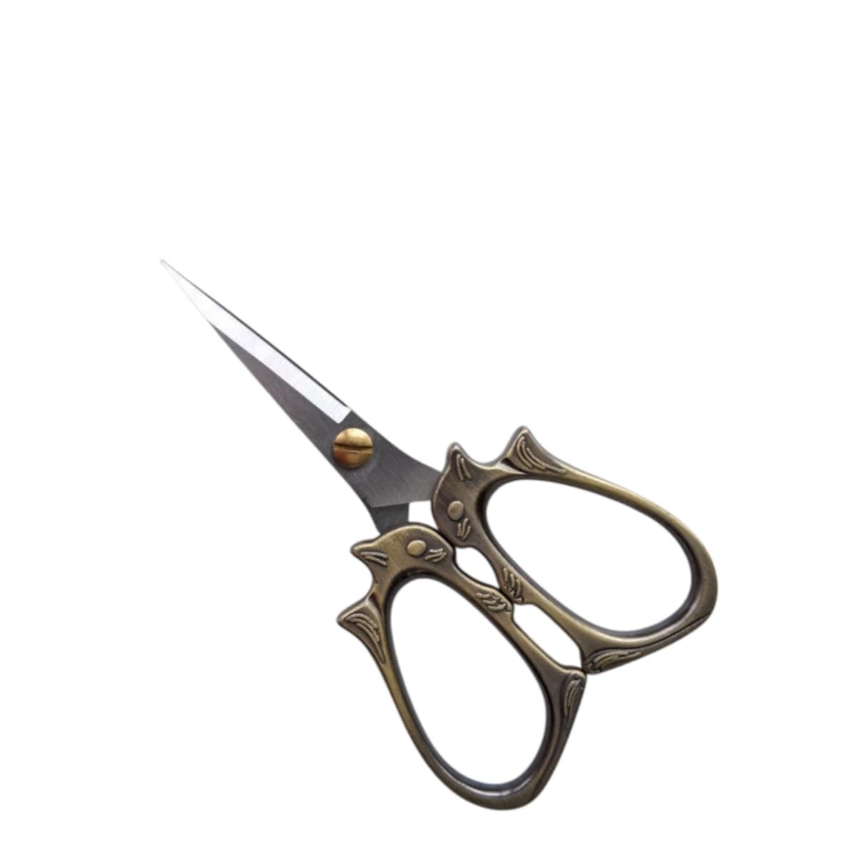 Ciseaux de broderie fantaisie bronze antique écureuil