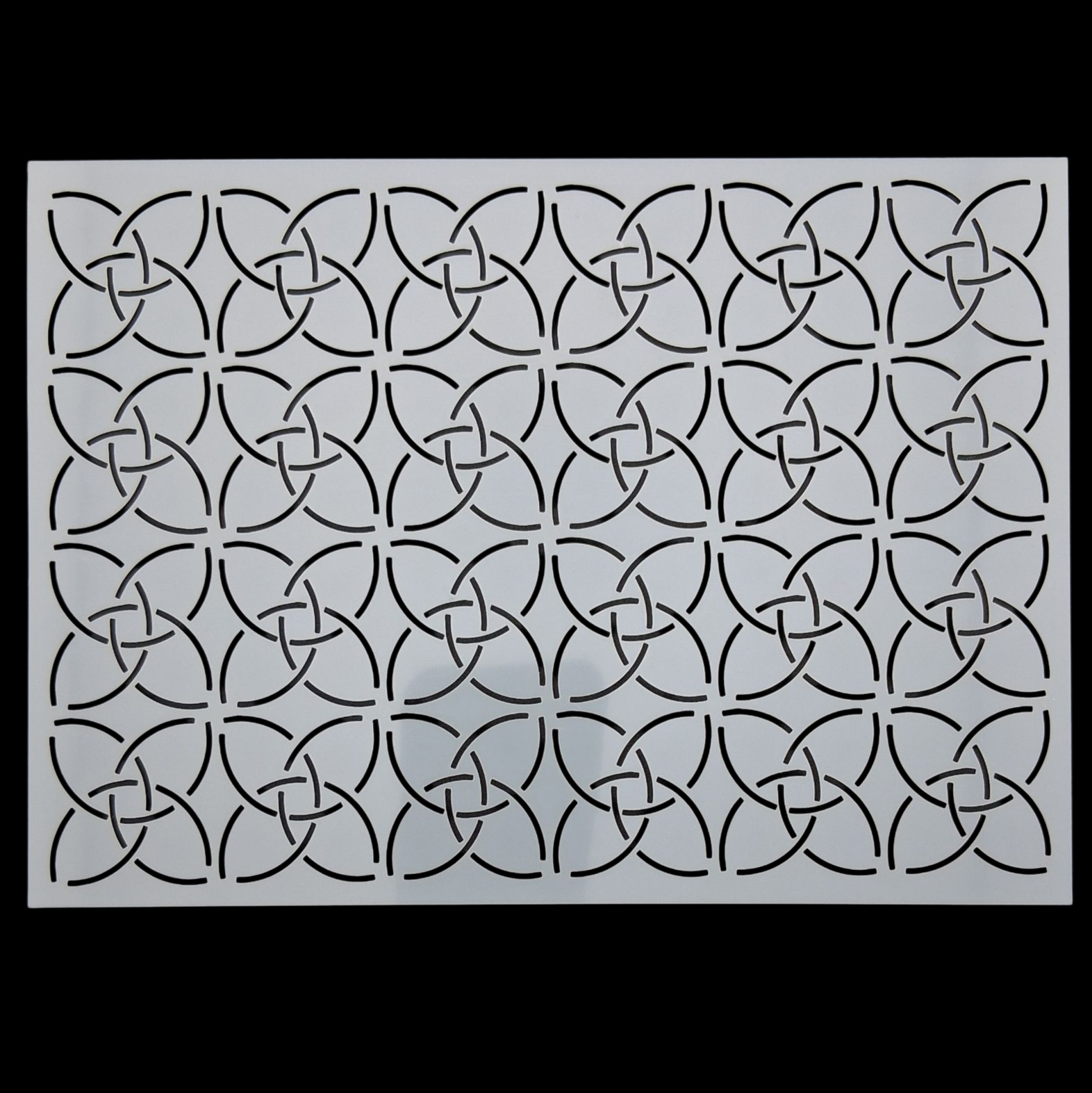 Pochoir en plastique rectangle à sashiko  plastic stencil