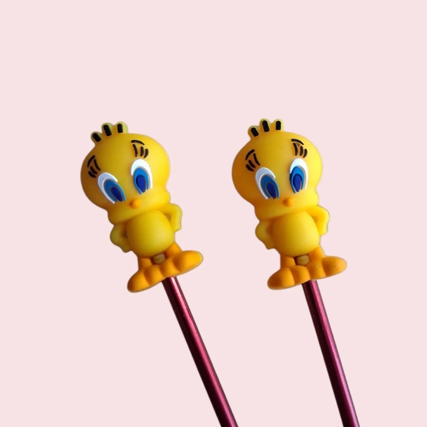 Embouts en silicone 3D pour aiguilles à tricoter Tweety