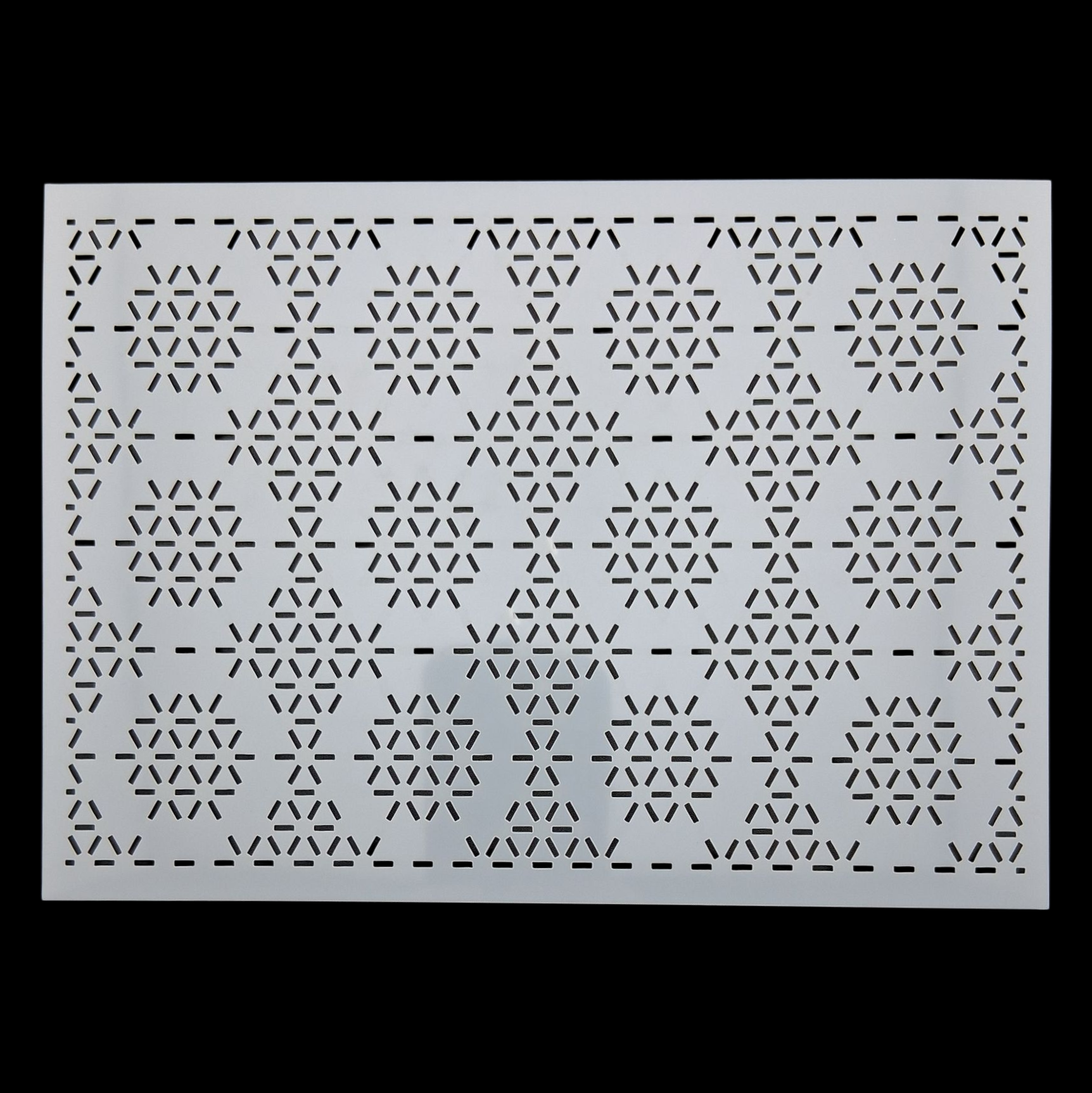 Pochoir en plastique rectangle à sashiko  plastic stencil