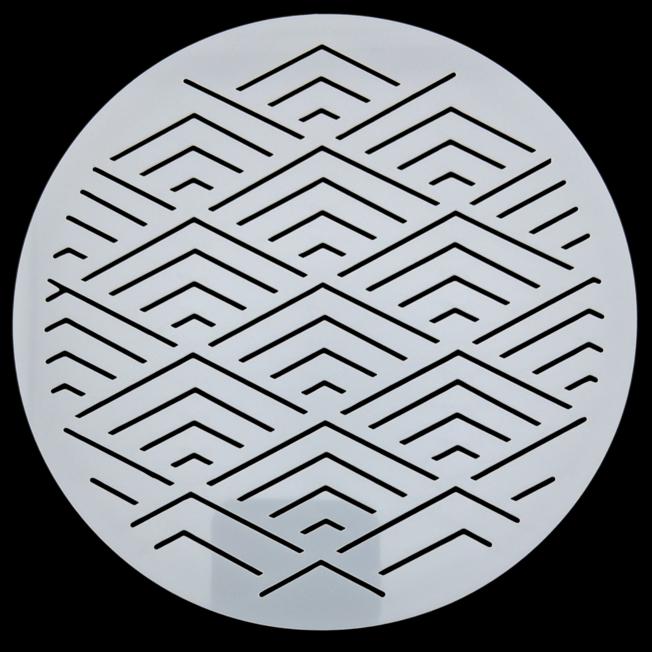 Pochoir rond en plastique pour sashiko round plastic stencil