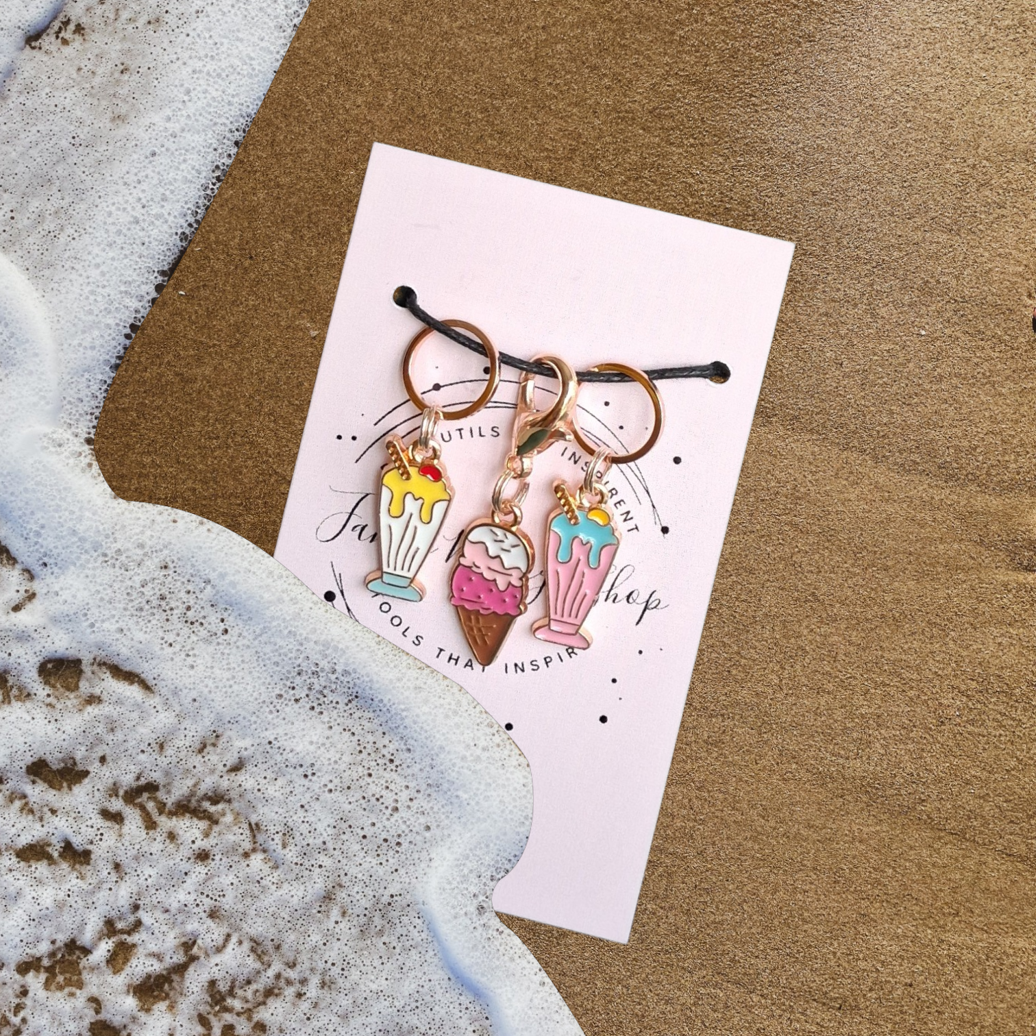 Marqueurs de mailles crème glacée