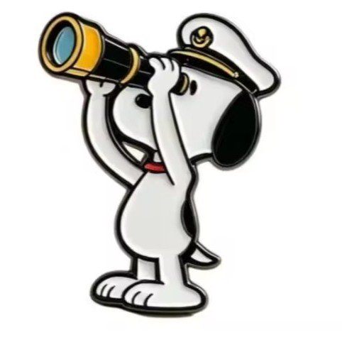 Épinglette émaillée Snoopy capitaine