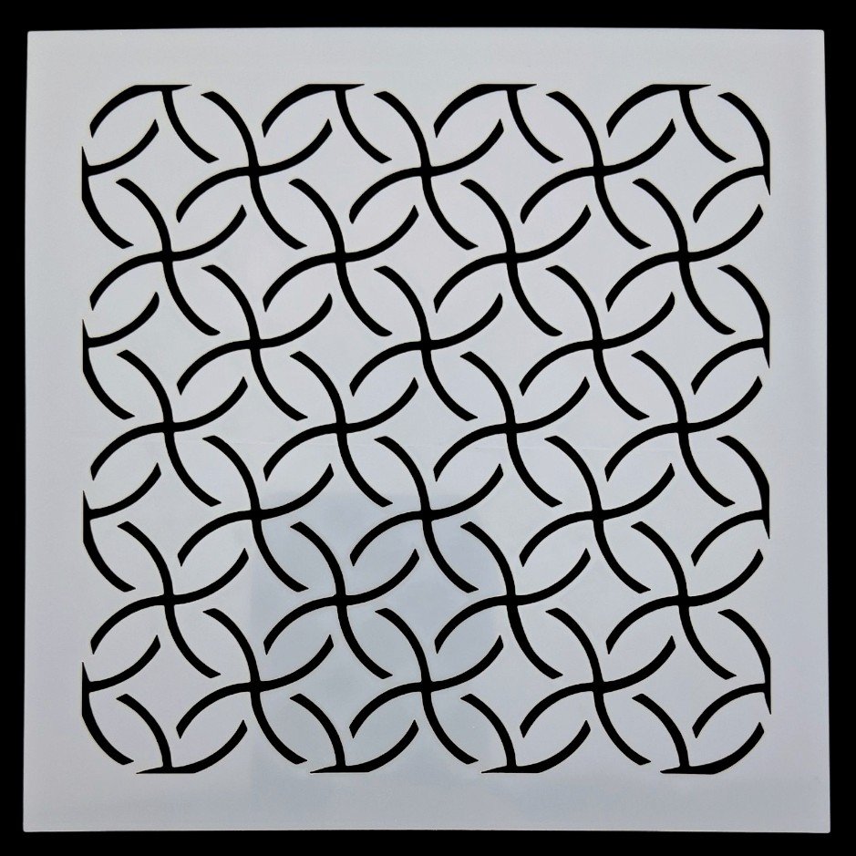 Pochoir carré en plastique pour sashiko square plastic stencil