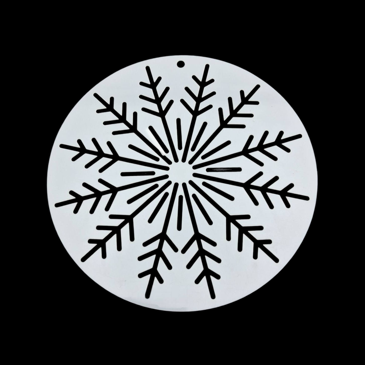 Pochoir rond de flocon de neige en plastique pour sashiko round snowflake plastic stencil