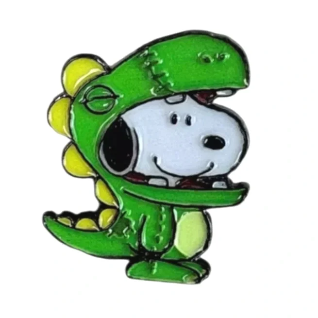 Épinglette émaillée Snoopy dinosaure