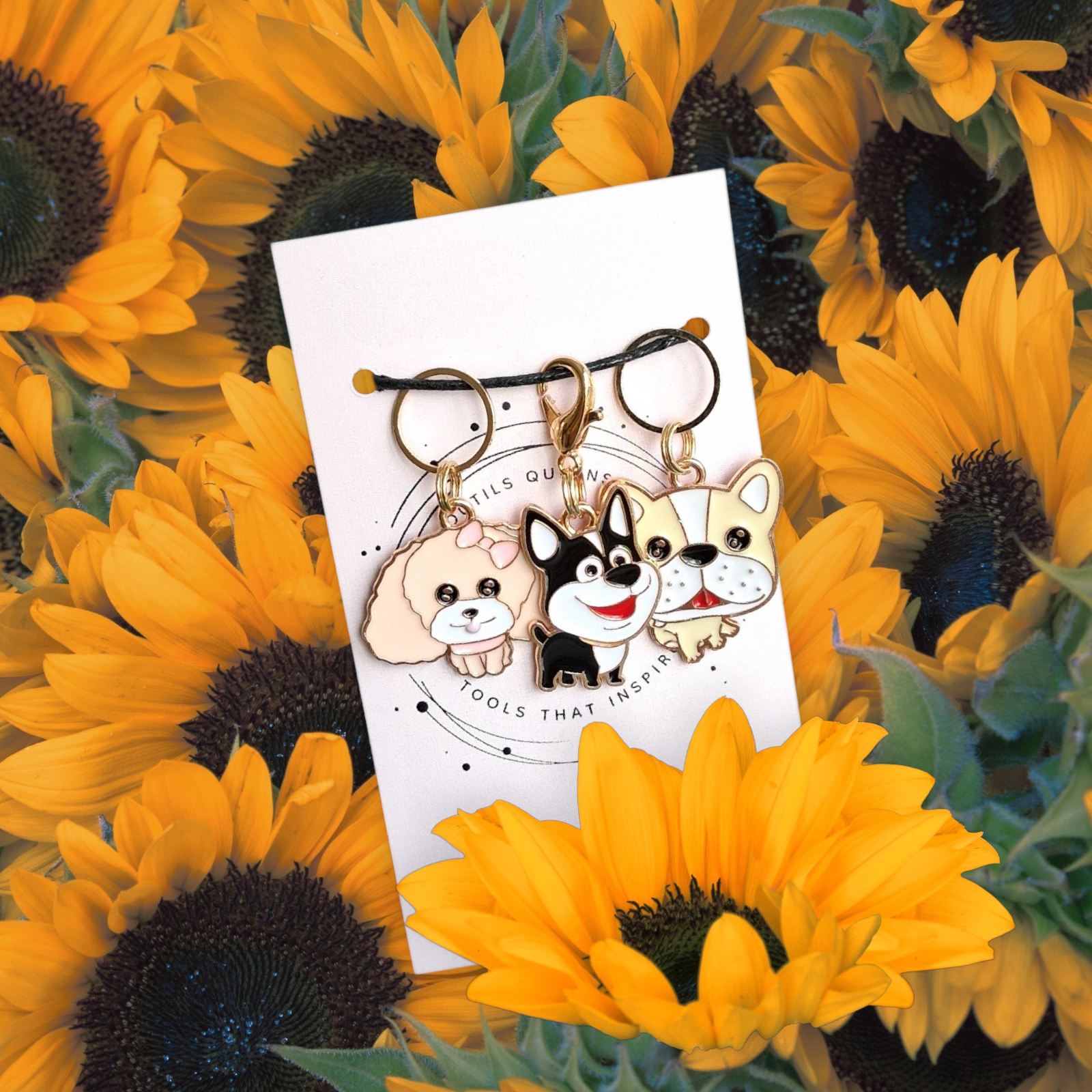 Marqueurs de mailles chiens adorables