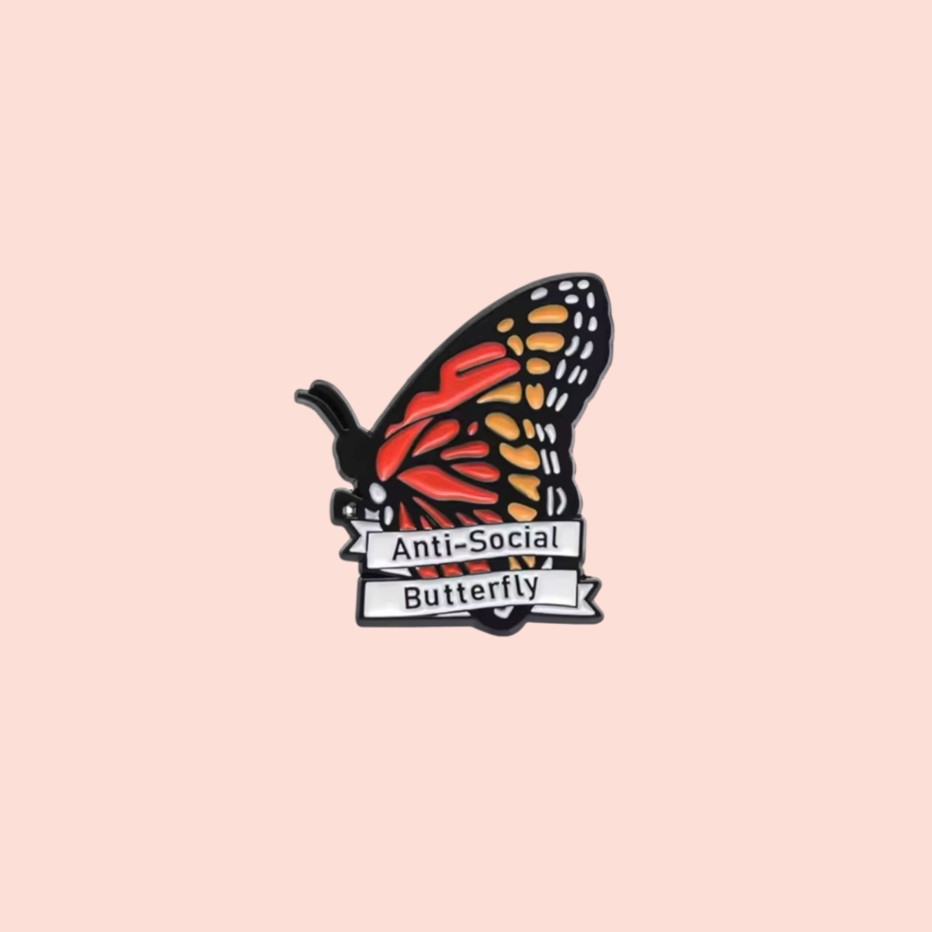 Épinglette émaillée Anti-social butterfly