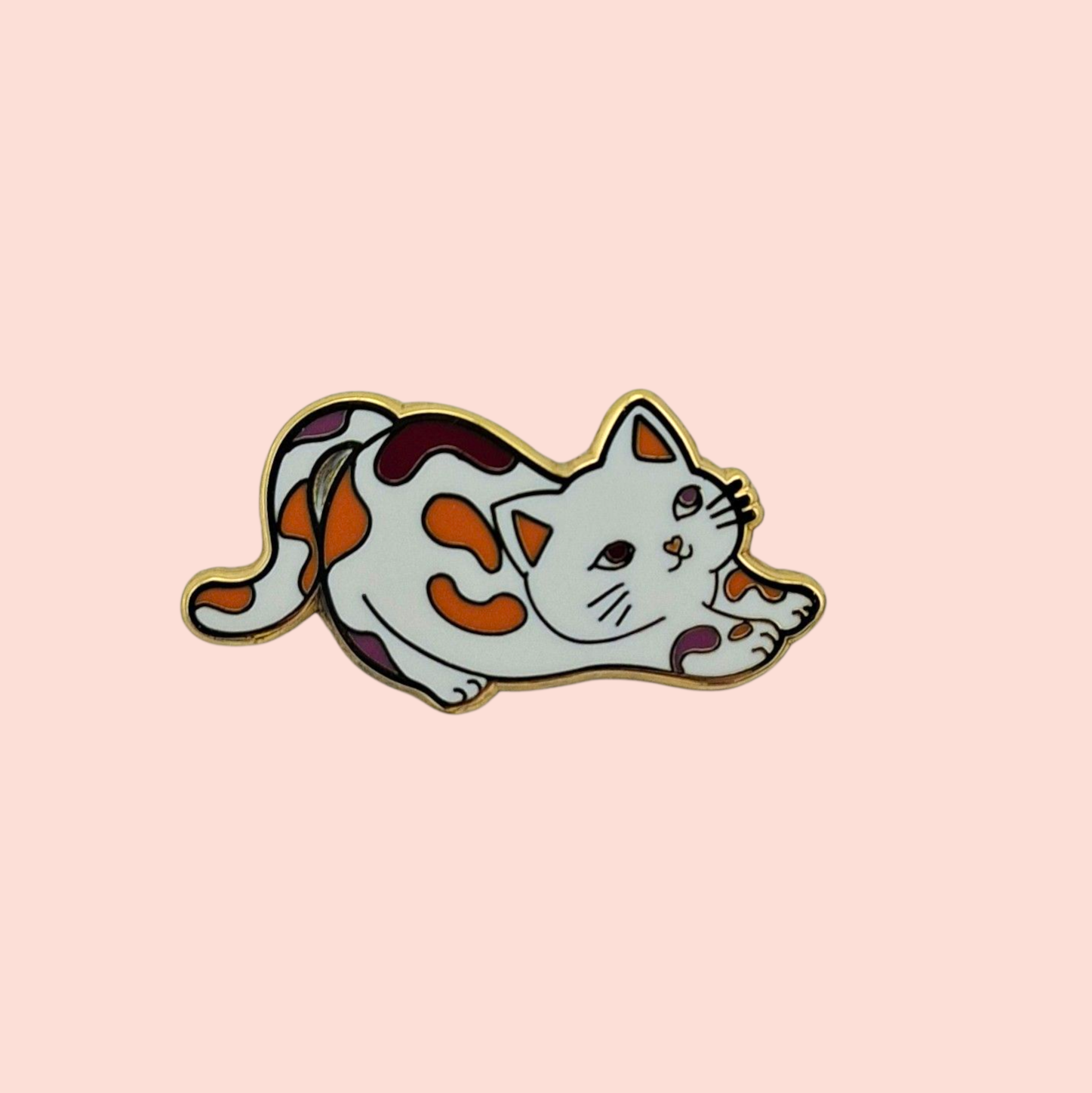 Aimant à aiguilles chat calico cat needle minder