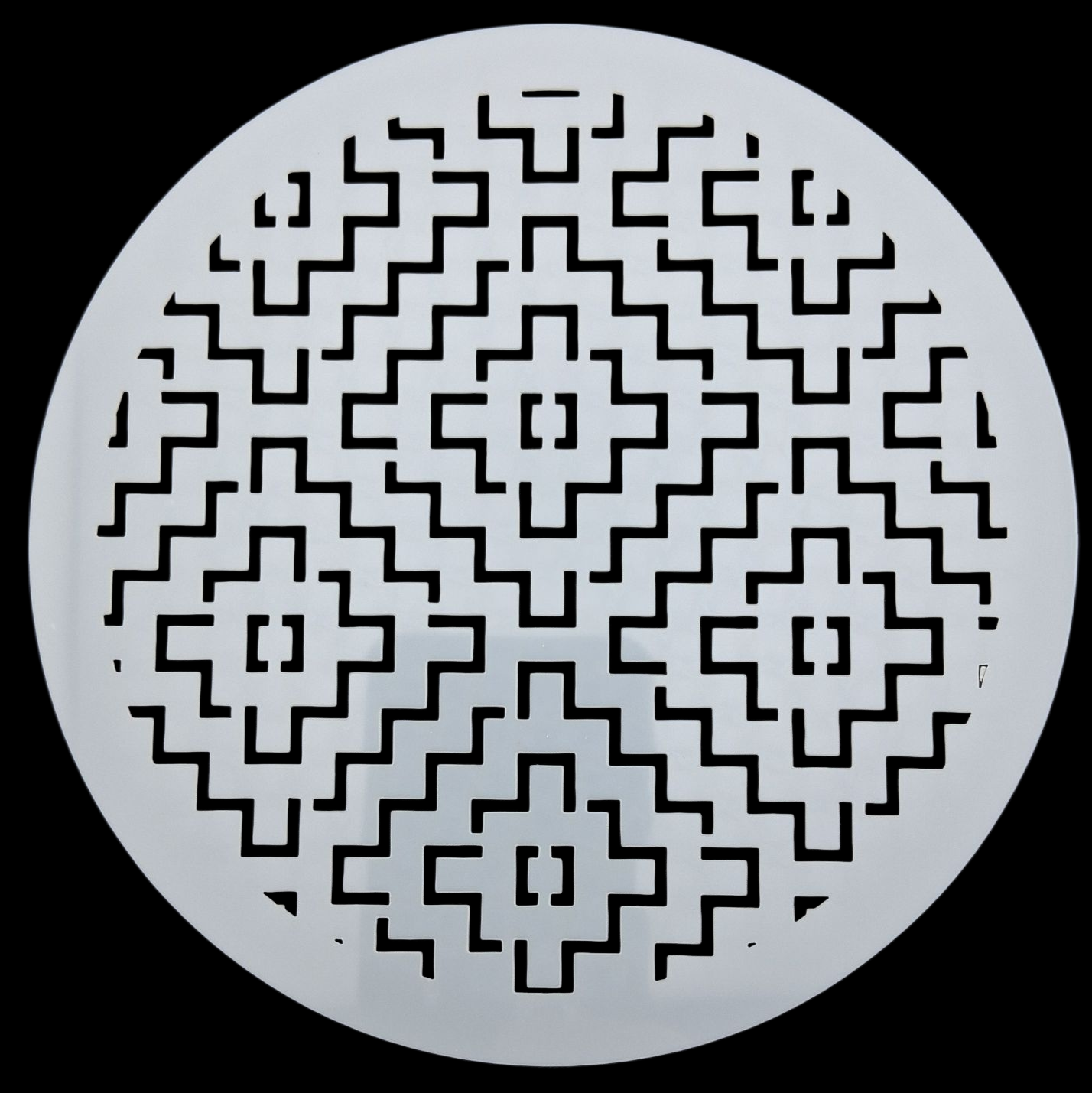 Pochoir rond en plastique pour sashiko round plastic stencil