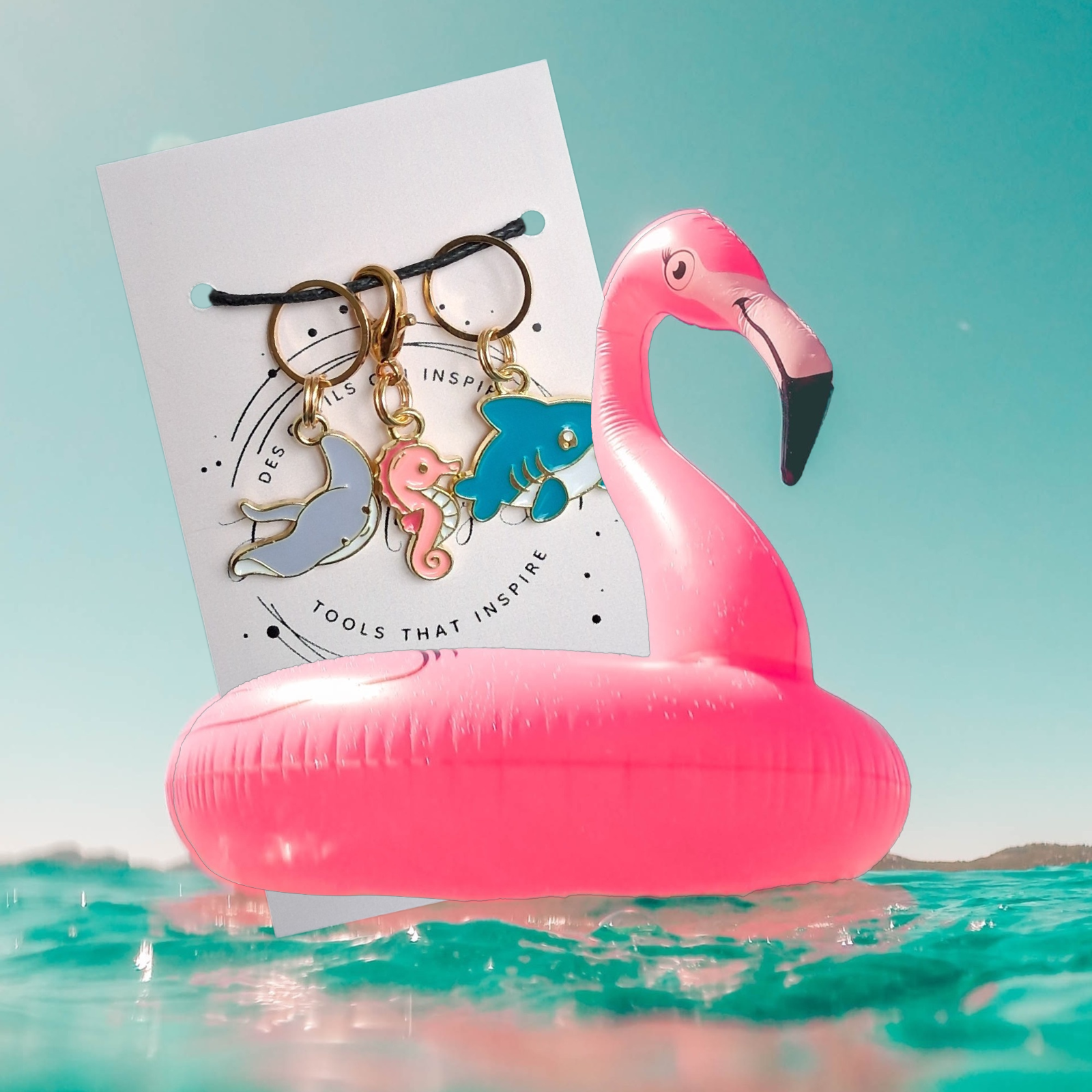 Marqueurs de mailles raie requin hippocampe