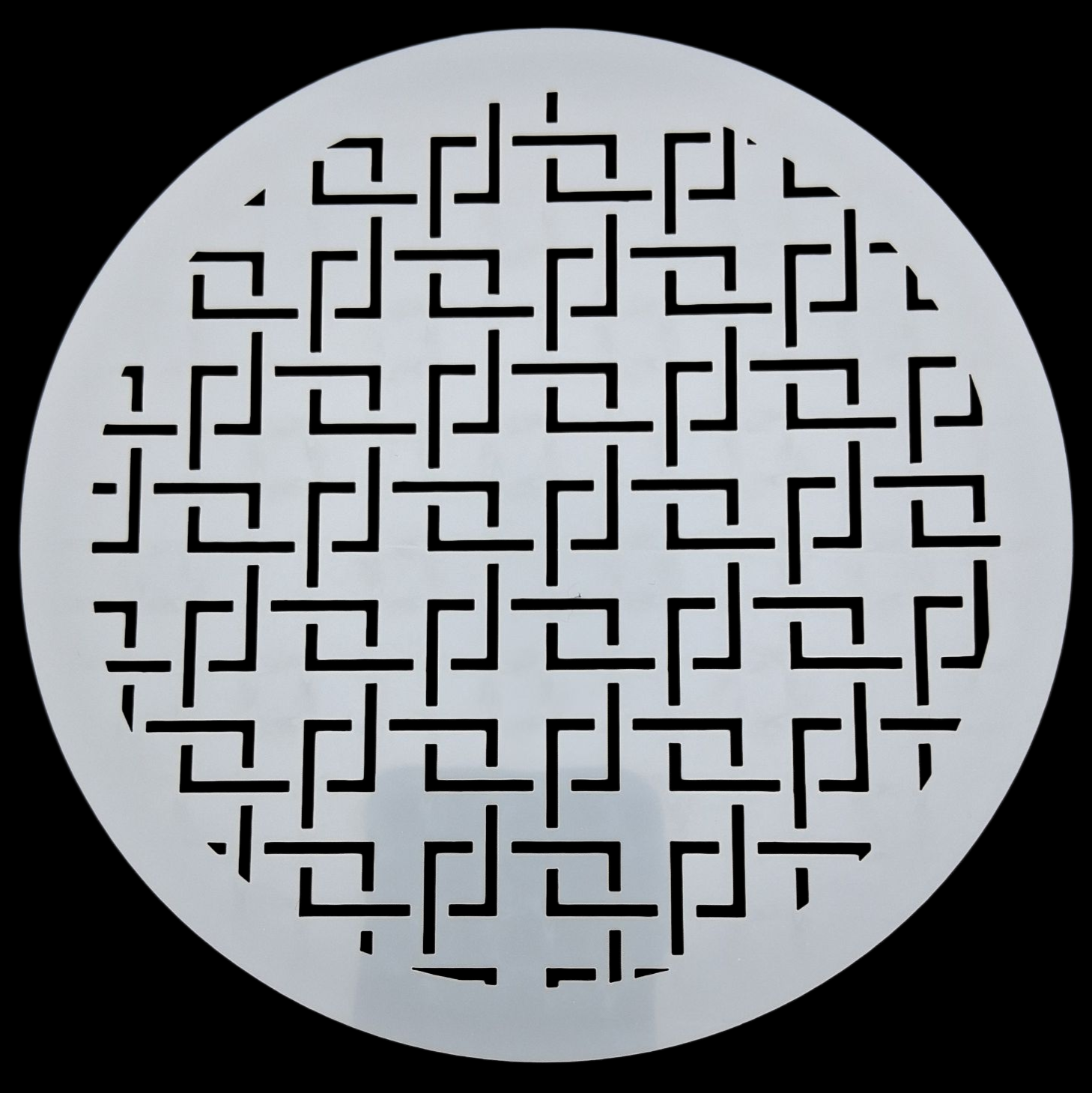 Pochoir rond en plastique pour sashiko round plastic stencil