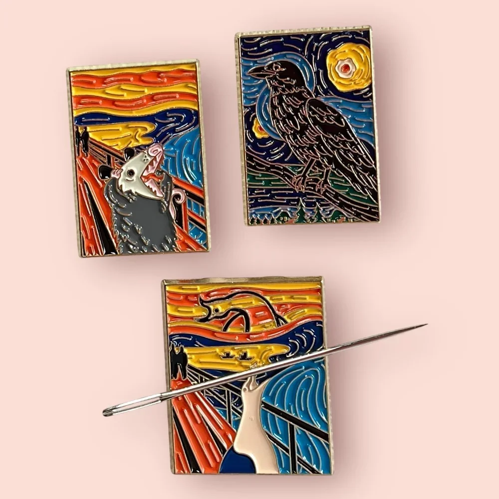 Possum crow seagull needle minder