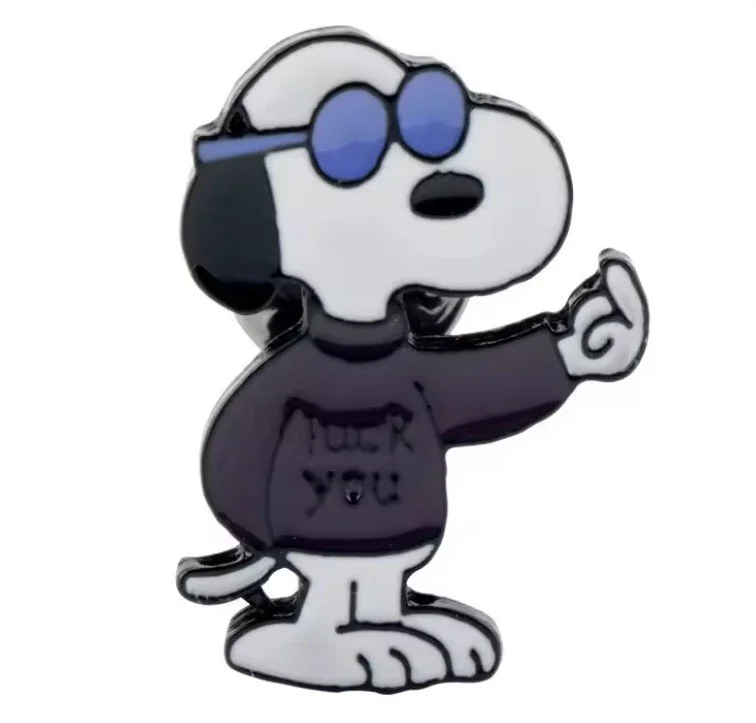 Épinglettes émaillées Snoopy f*ck you pin