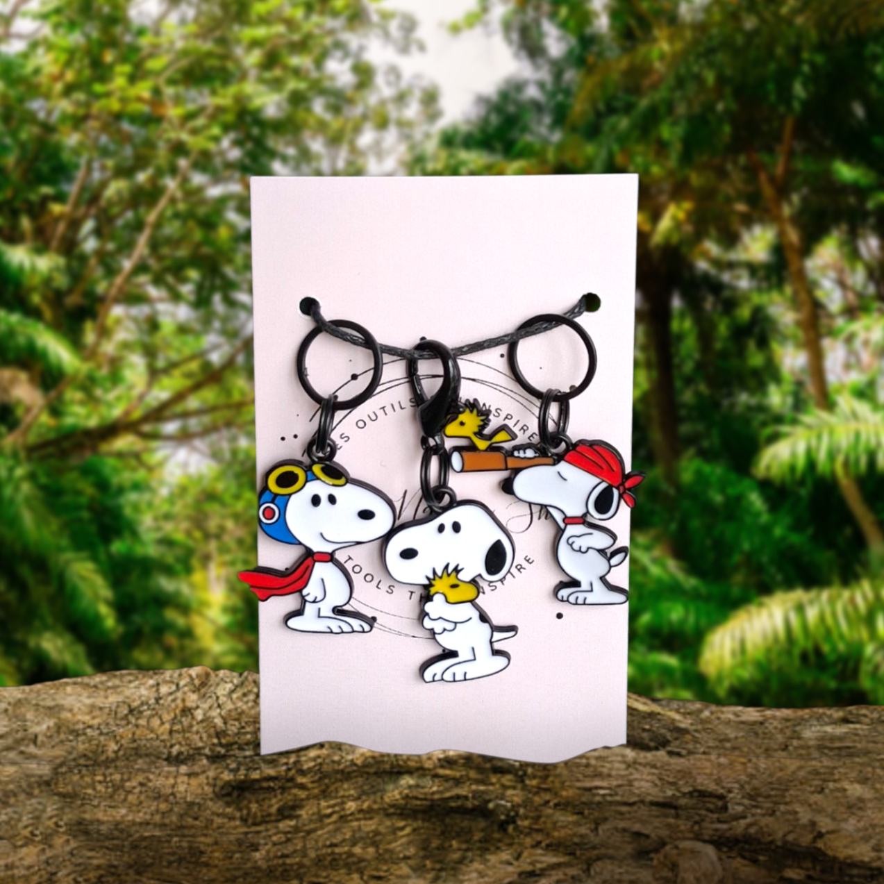 Ensemble de 3 marqueurs émaillés Snoopy