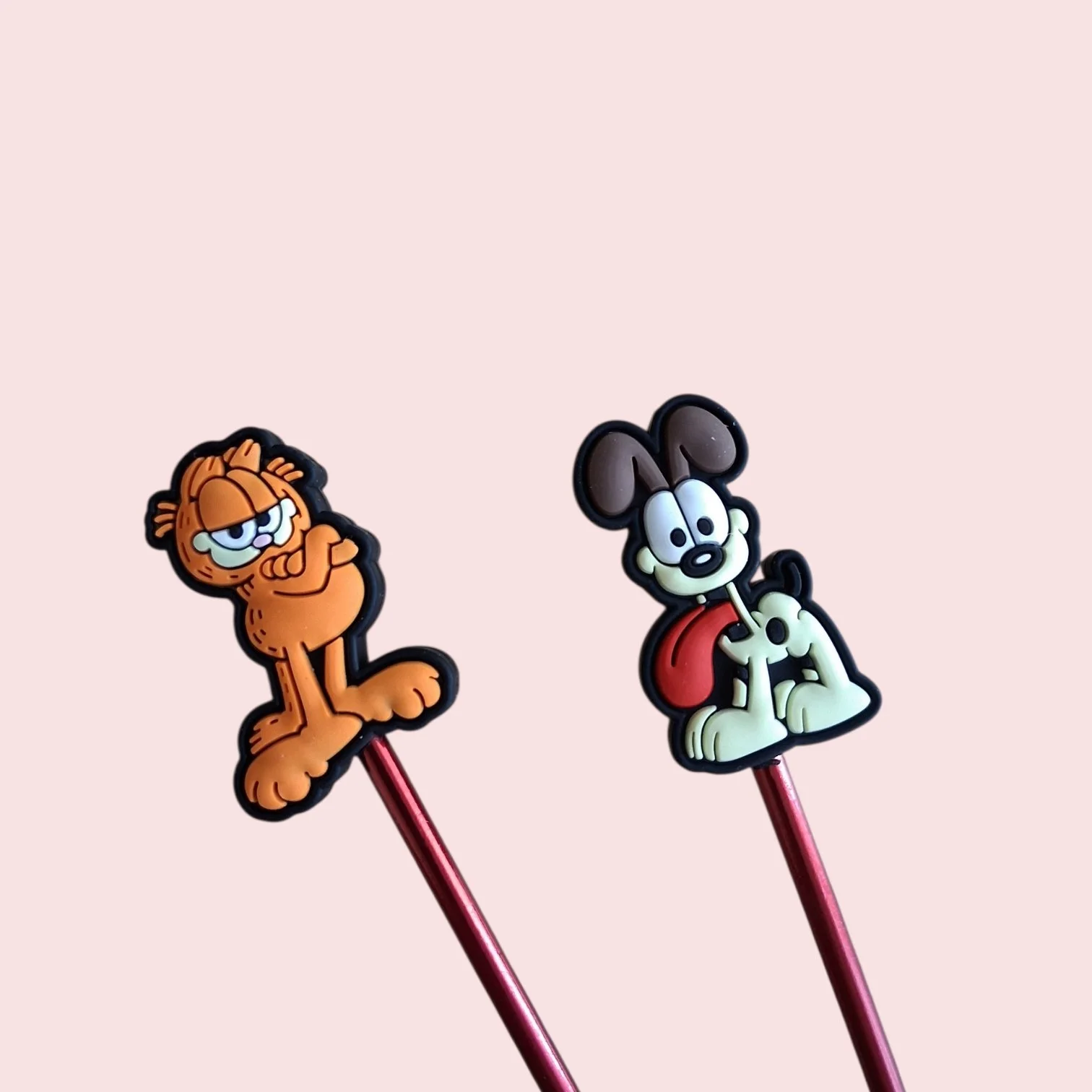 Embouts en silicone pour aiguilles à tricoter Garfield et Odie