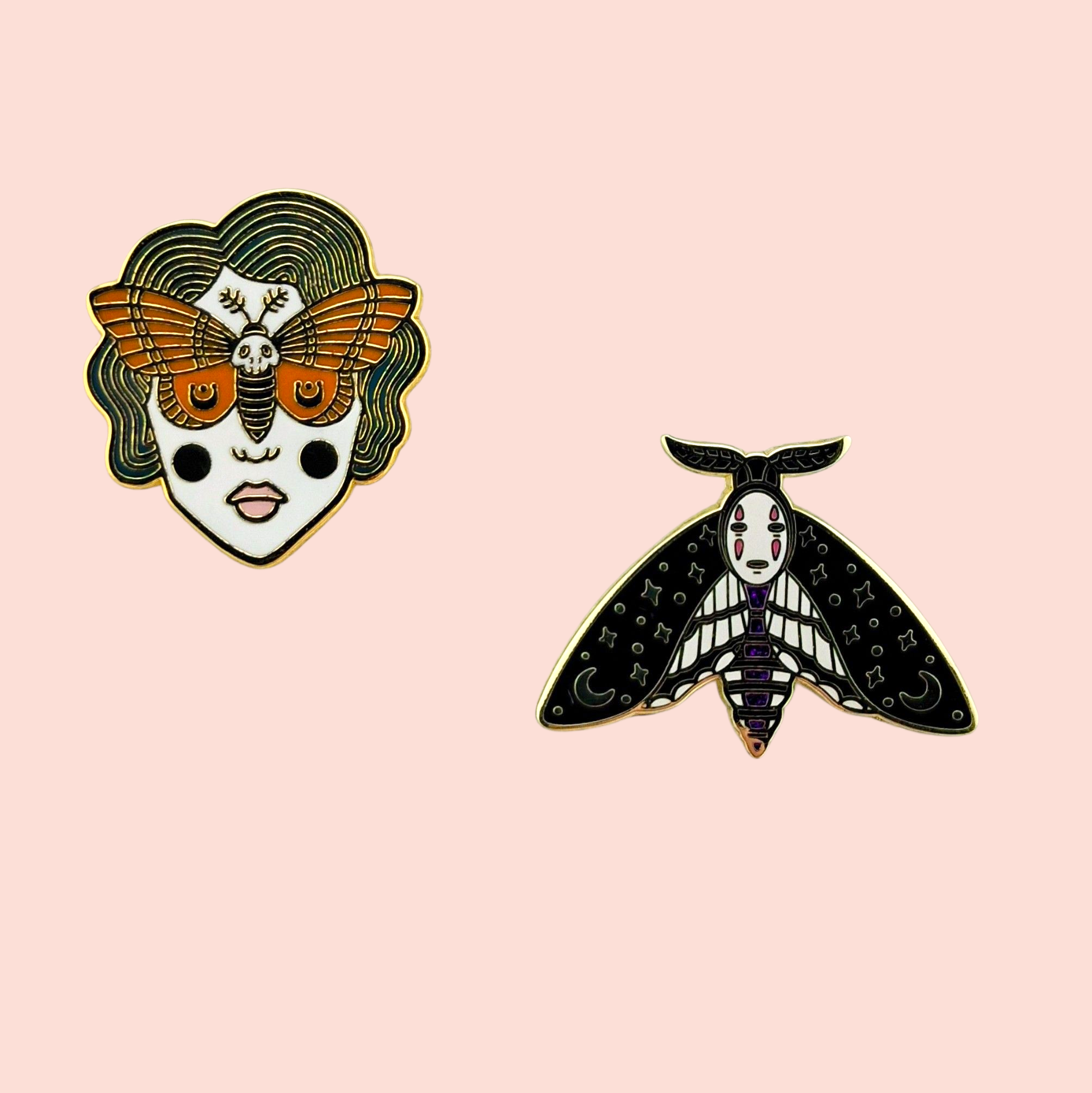 Aimant à aiguilles visage avec papillon butterfly and face needle minder