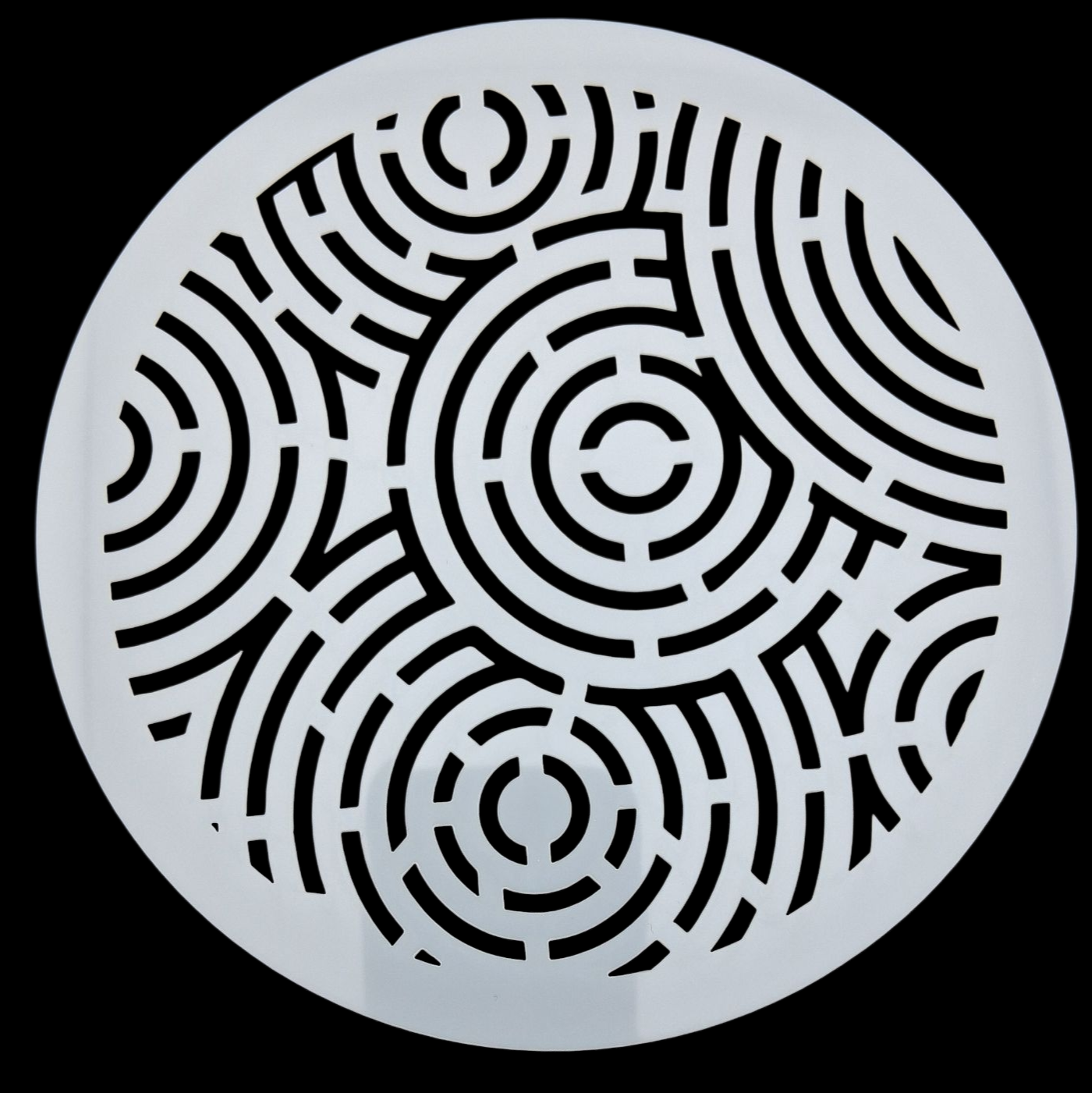 Pochoir rond en plastique pour sashiko round plastic stencil