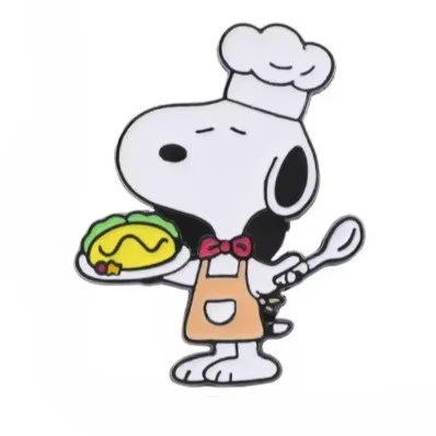 Épinglette émaillée Snoopy fait la cuisine