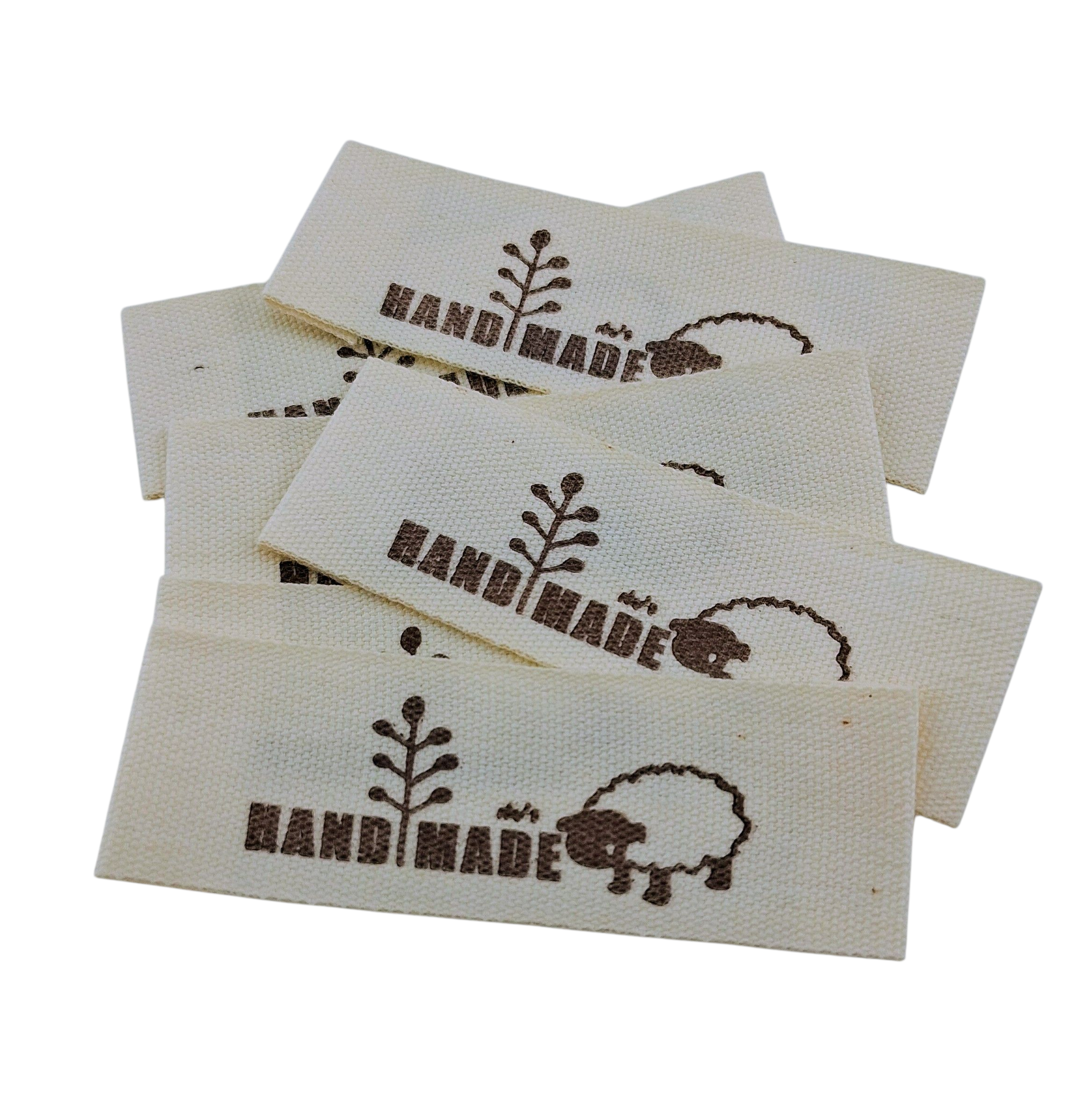 Étiquettes en tissu avec mouton Handmade sheep fabric labels