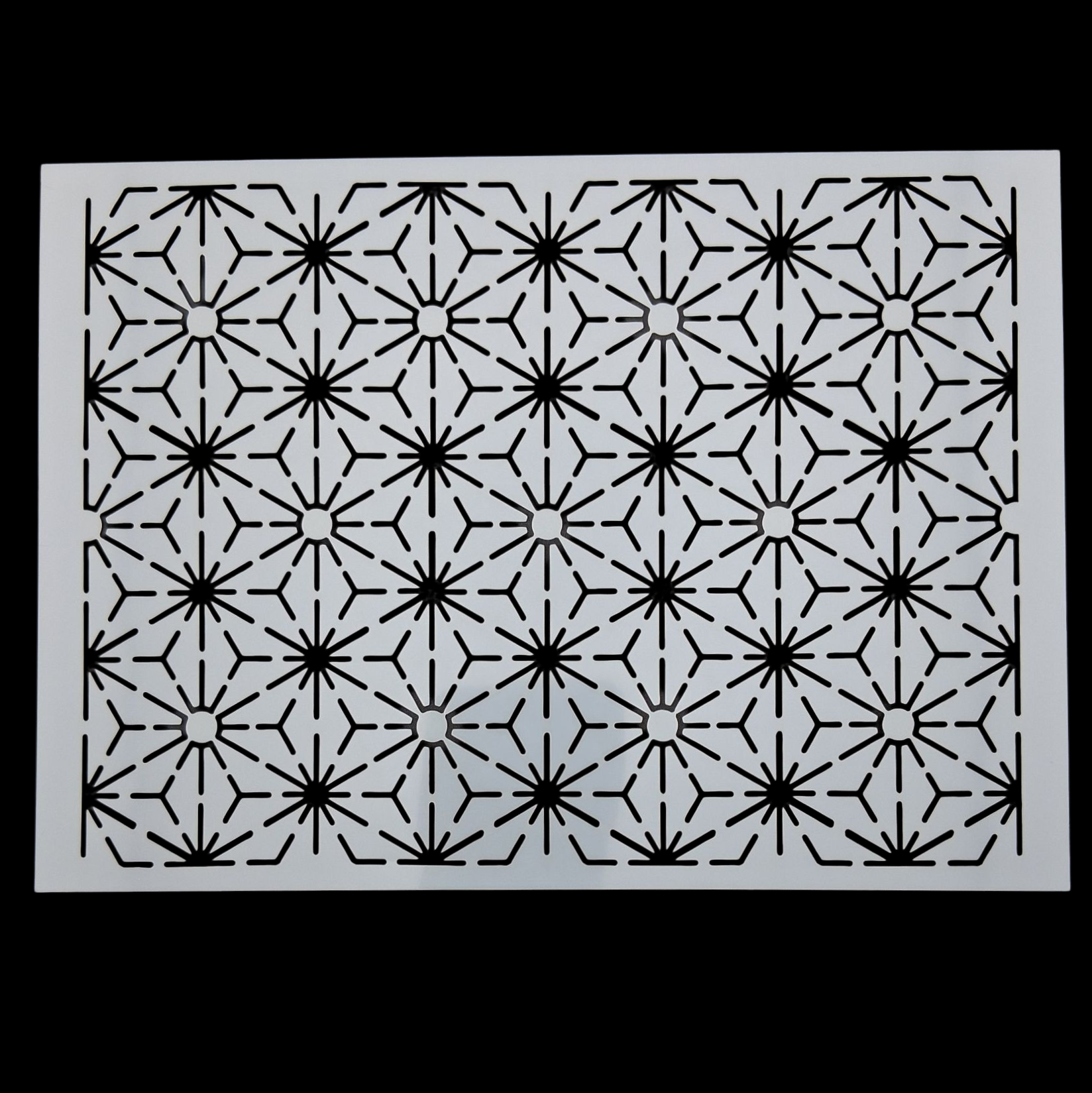 Pochoir en plastique rectangle à sashiko  plastic stencil