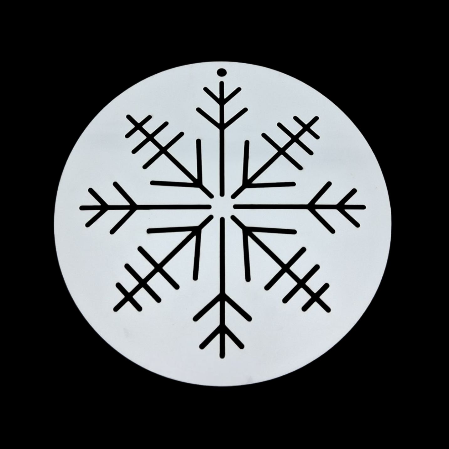 Pochoir rond de flocon de neige en plastique pour sashiko round snowflake plastic stencil