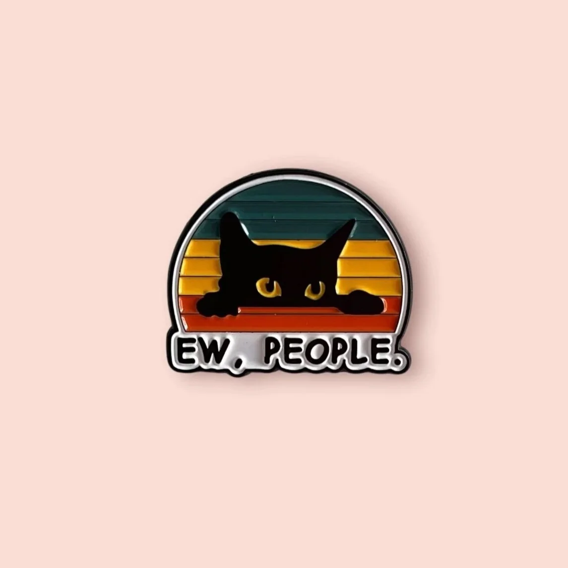 Épinglette émaillée chat Ew, people