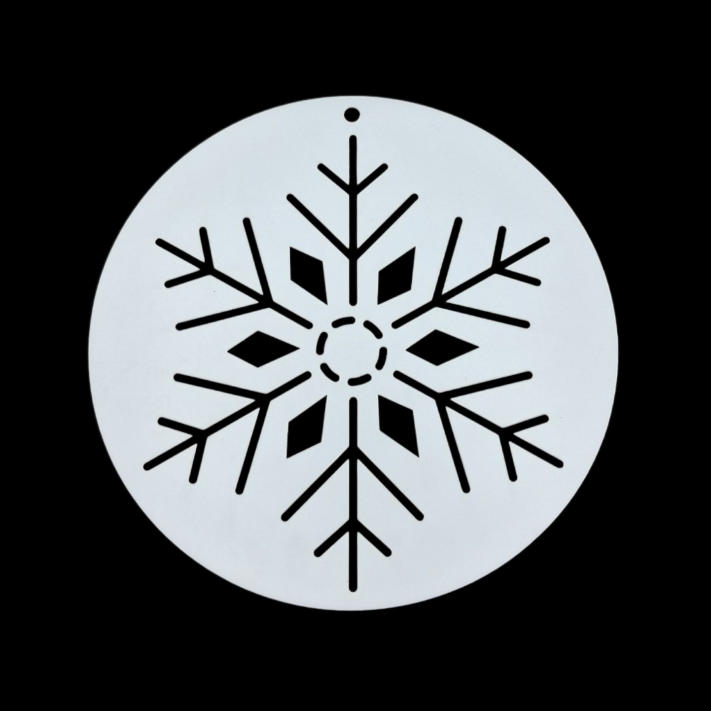 Pochoir rond de flocon de neige en plastique pour sashiko round snowflake plastic stencil