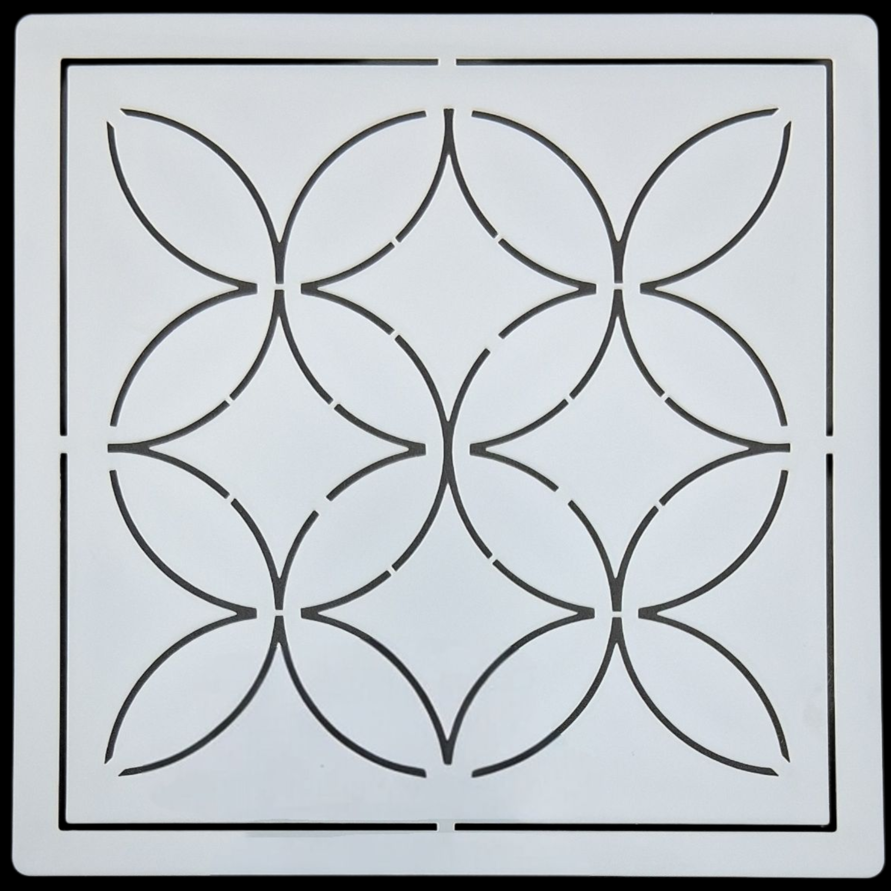 Pochoir carré en plastique pour sashiko square plastic stencil