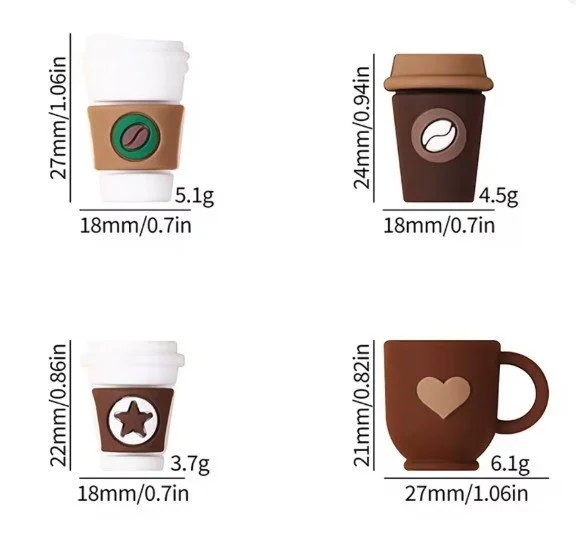 Embouts protecteurs en silicone pour aiguilles à tricoter café