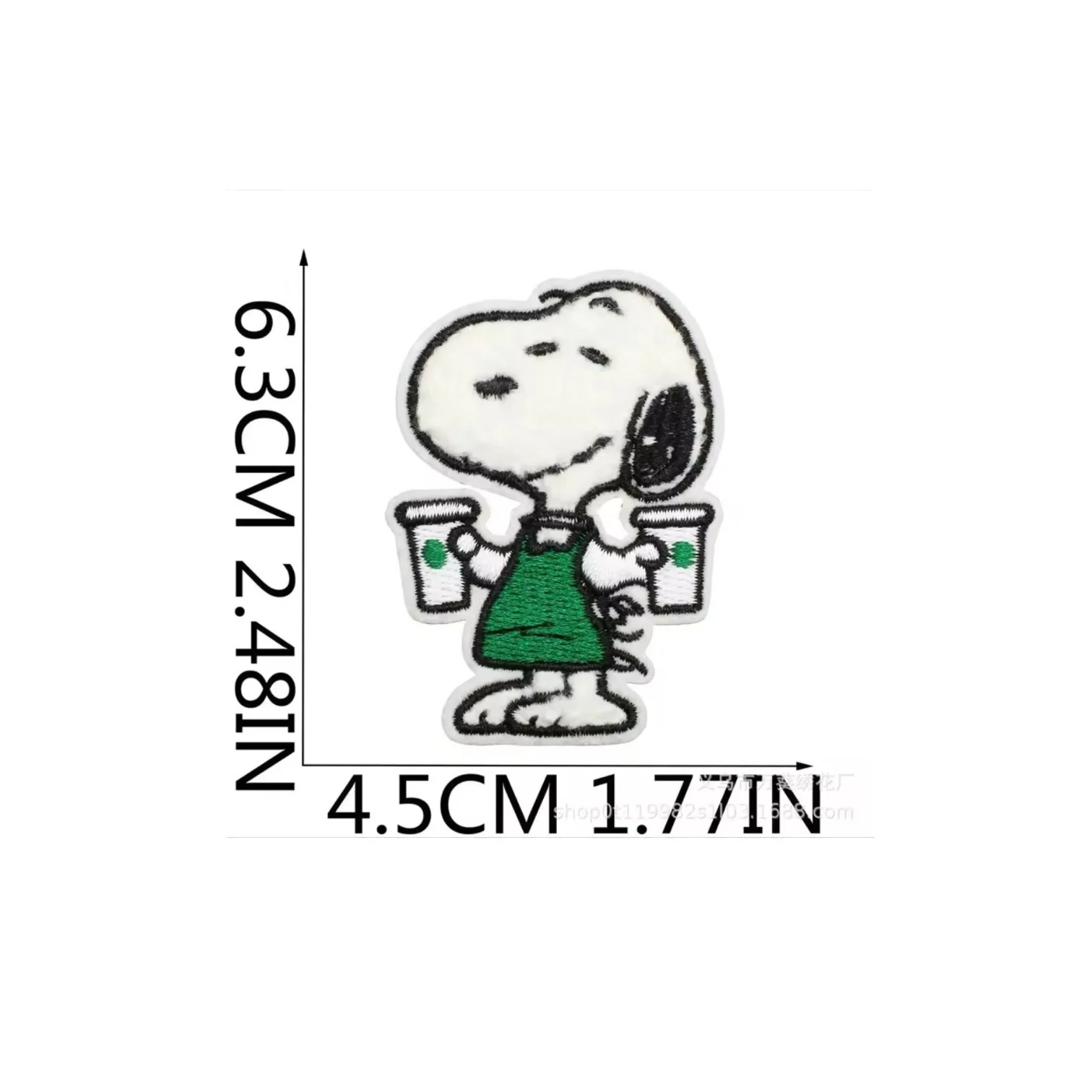 Écusson à coudre ou à repasser Snoopy barista