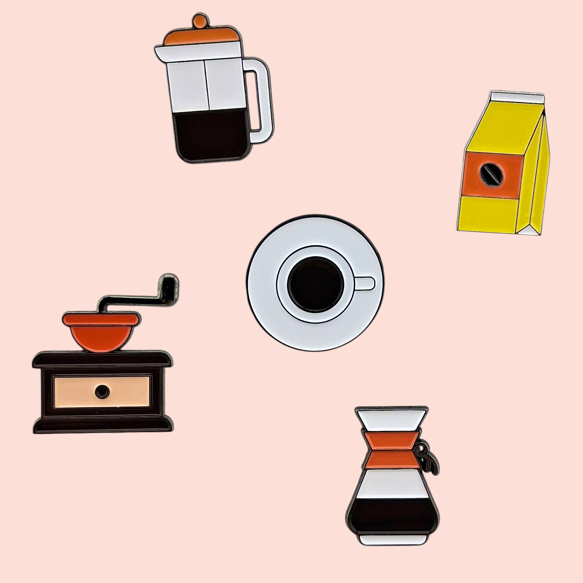 Aimant à aiguille broderie café