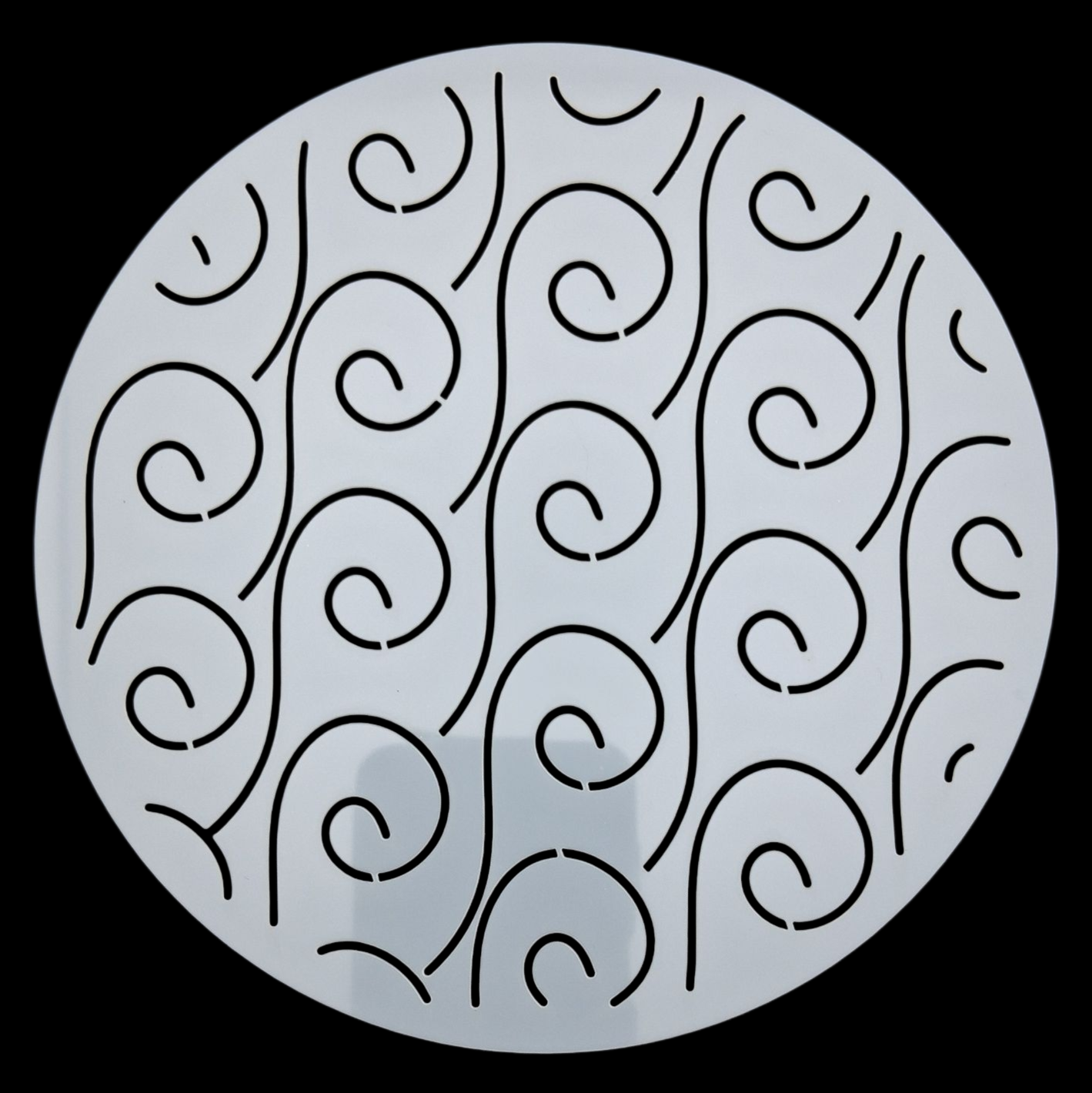 Pochoir rond en plastique pour sashiko round plastic stencil