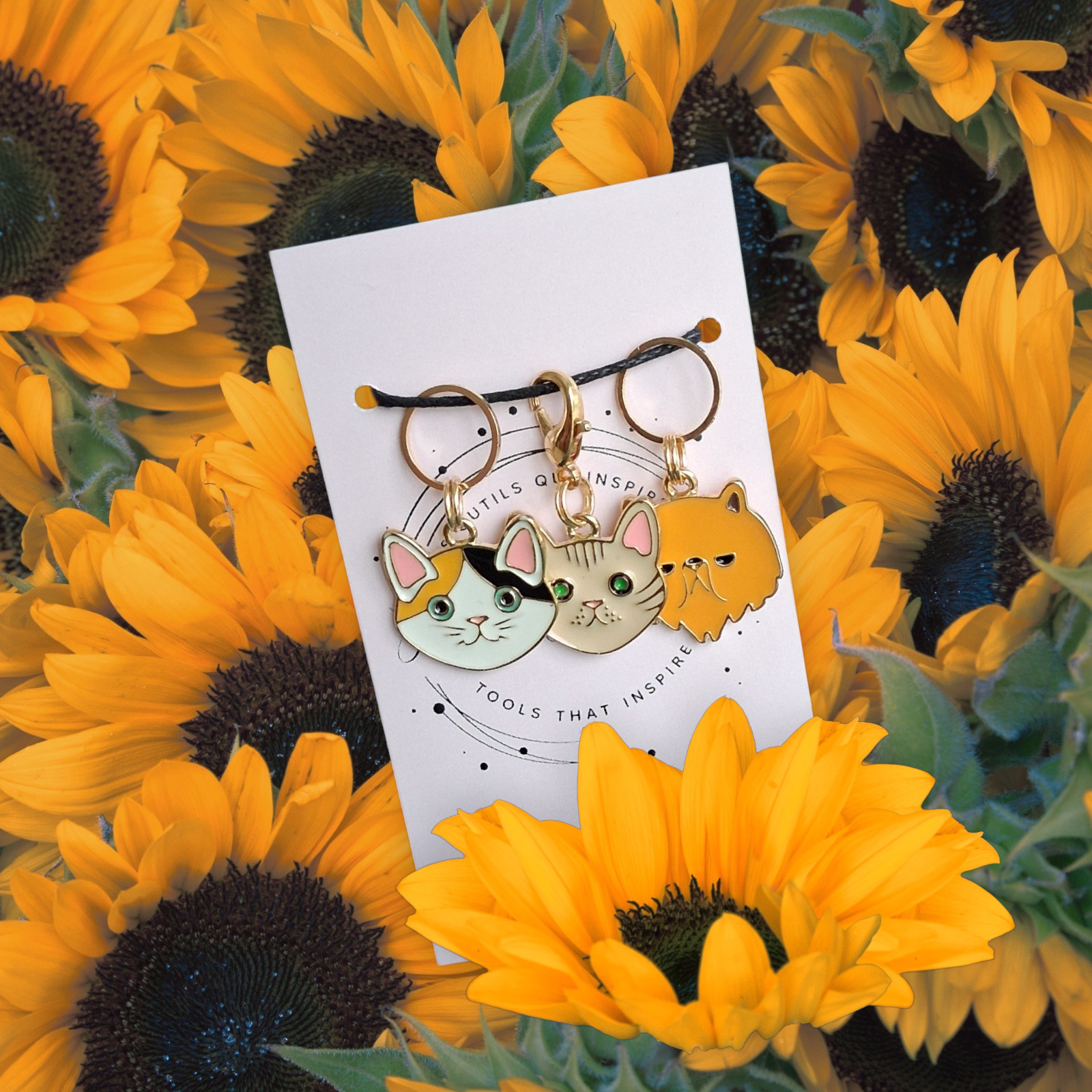 Marqueurs de mailles chats adorables