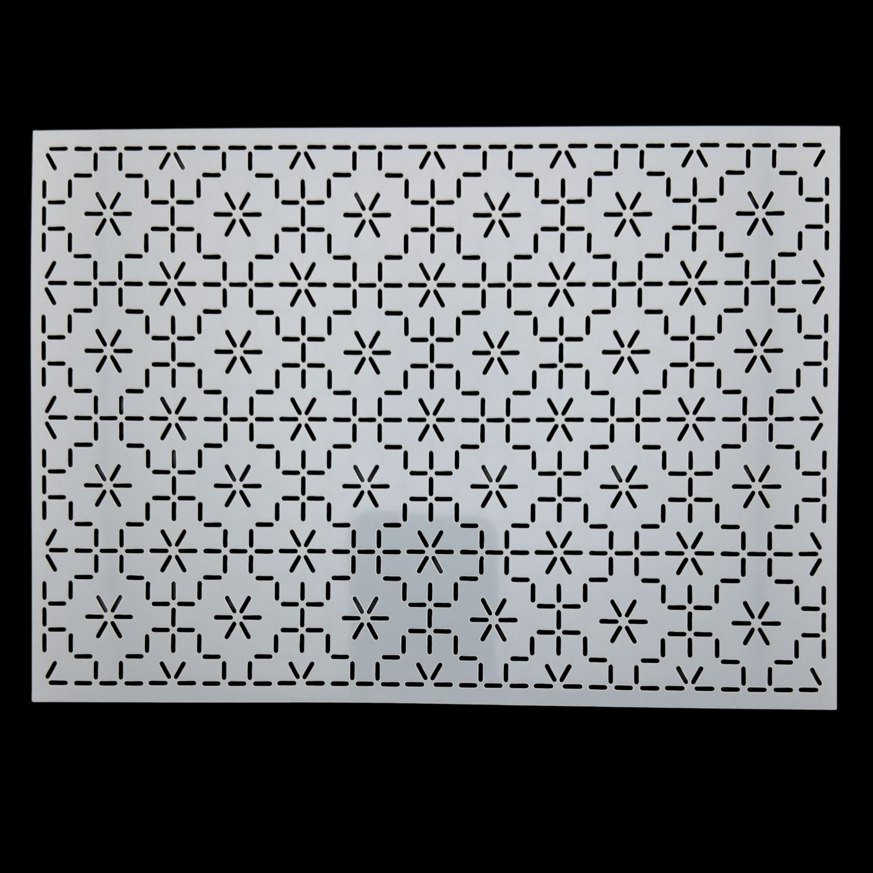 Pochoir en plastique rectangle à sashiko  plastic stencil
